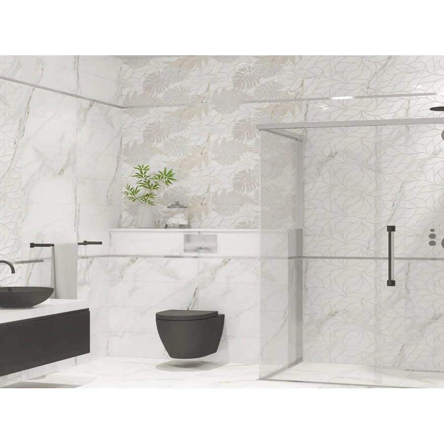 Изображение товара Керамическая настенная плитка Calacatta 24.2x70 белая для стен интерьера