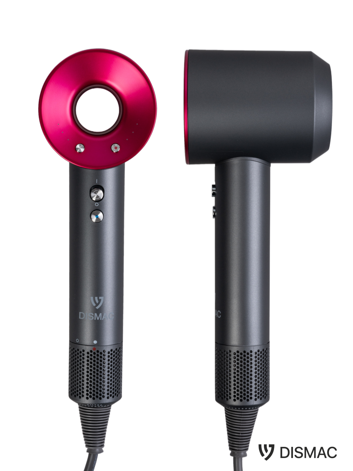 Изображение товара Профессиональный фен для волос Dismac серый фуксия 1600 Вт с регулировкой температуры