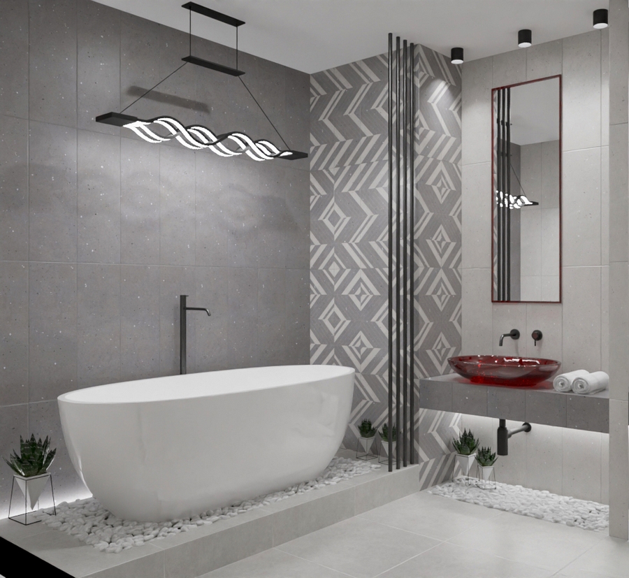 Изображение товара Керамическая плитка Limestone 24.2x70 см серый для стен Россия