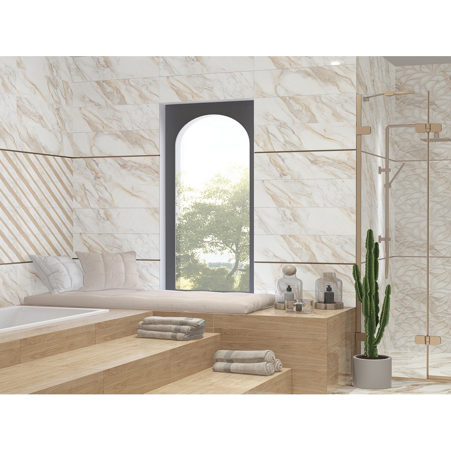 Изображение товара Керамическая плитка Calacatta Oro 24.2x70 бежевый глянцевый Россия