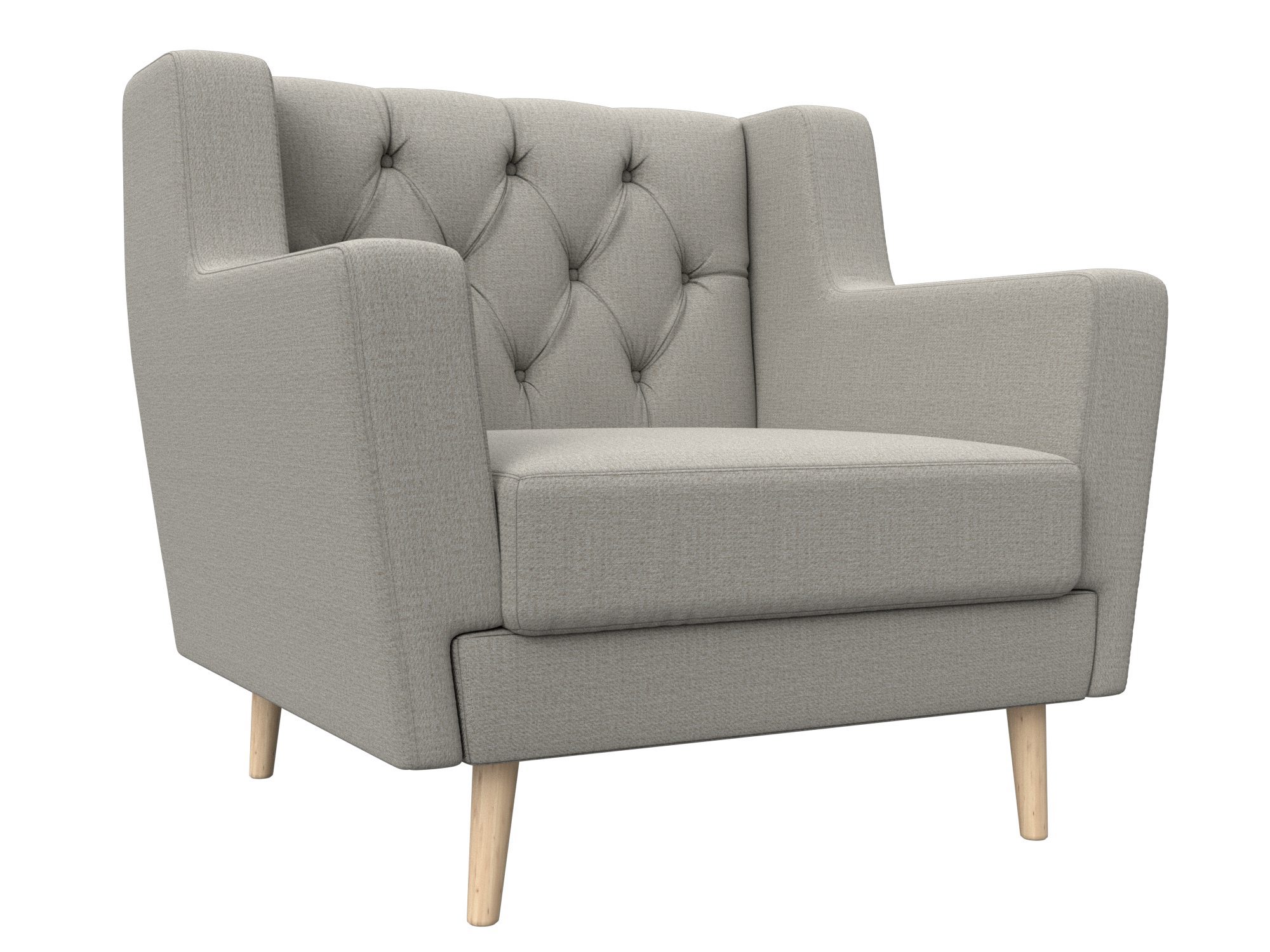 Изображение товара Кресло Брайтон Люкс ЛИГА ДИВАНОВ бежевое для дома и офиса 78x85x77 см рогожка