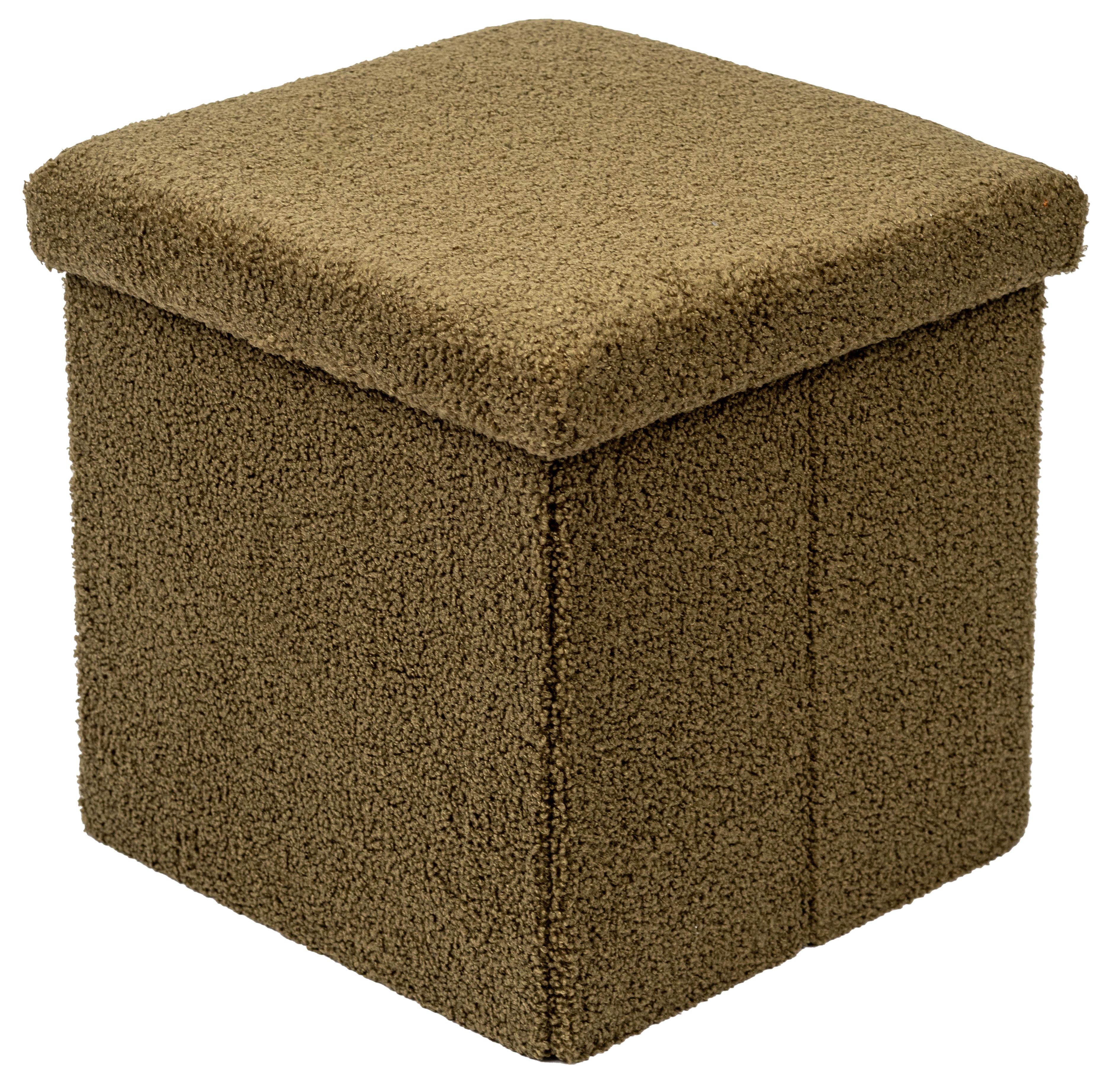 Изображение товара Пуф складной темно-зеленый 38x38 см