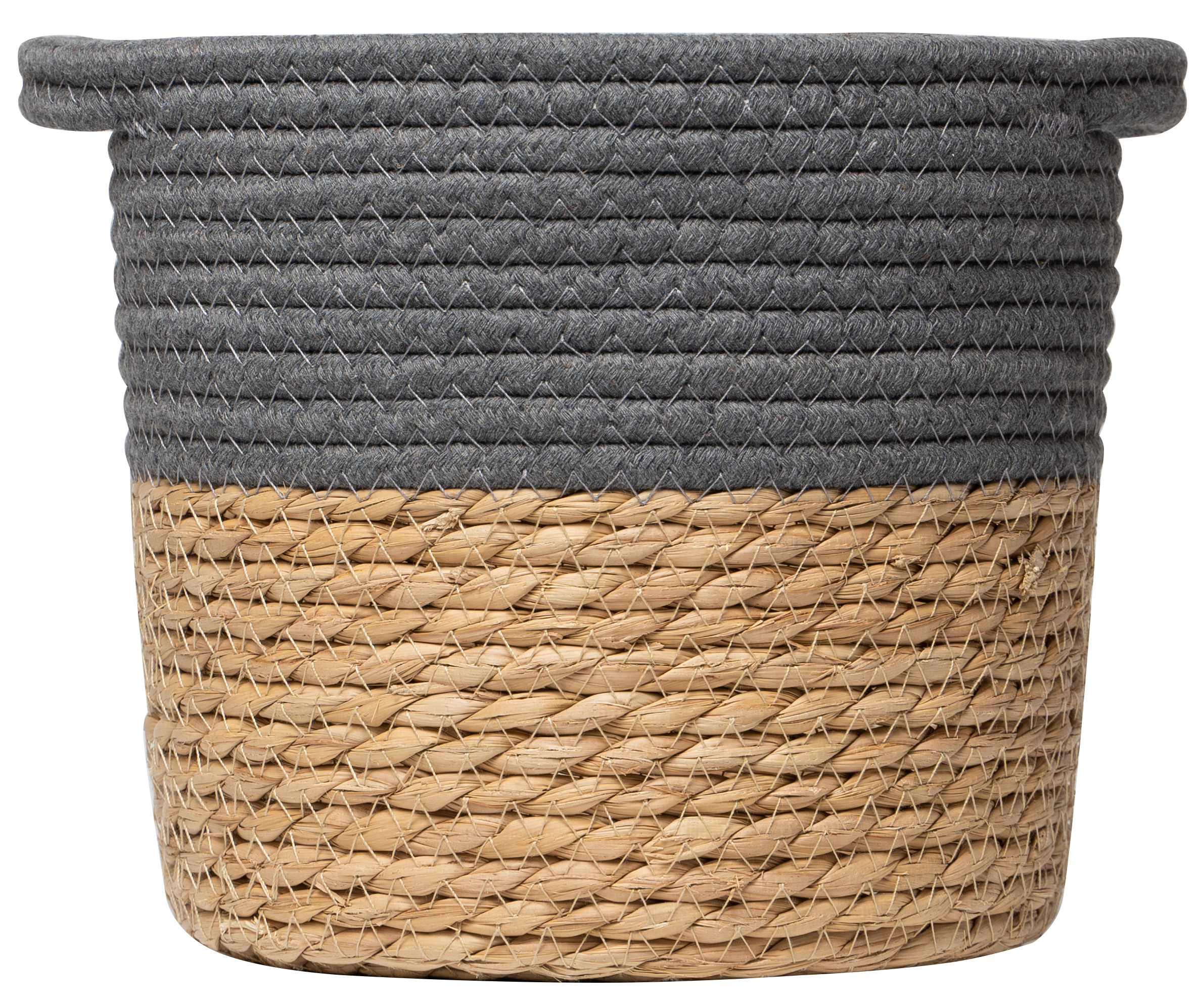 Корзина для хранения 20x20x20 см хлопок серый