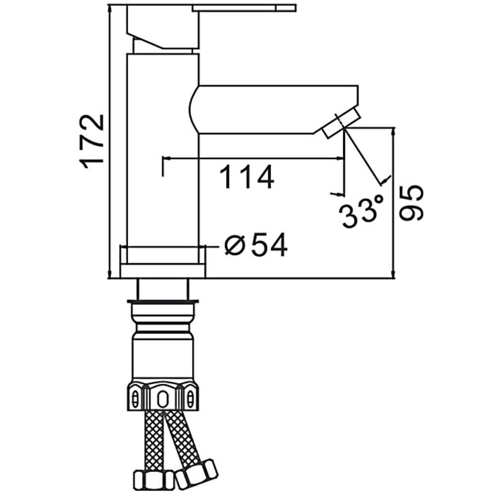 Изображение товара Смеситель FRAP F10801 H801 для раковины с сатиновым покрытием