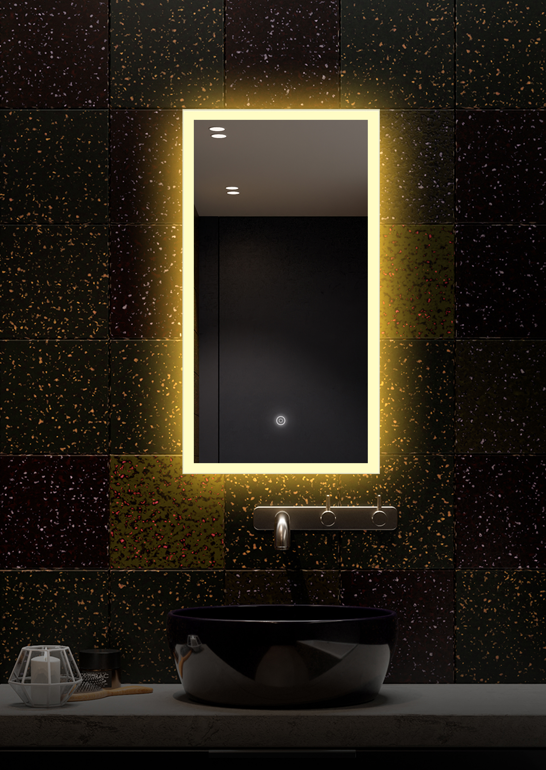 Изображение товара Зеркало для ванной Alfa mirrors Niko-459 Niko-459t с подсветкой 40x90см