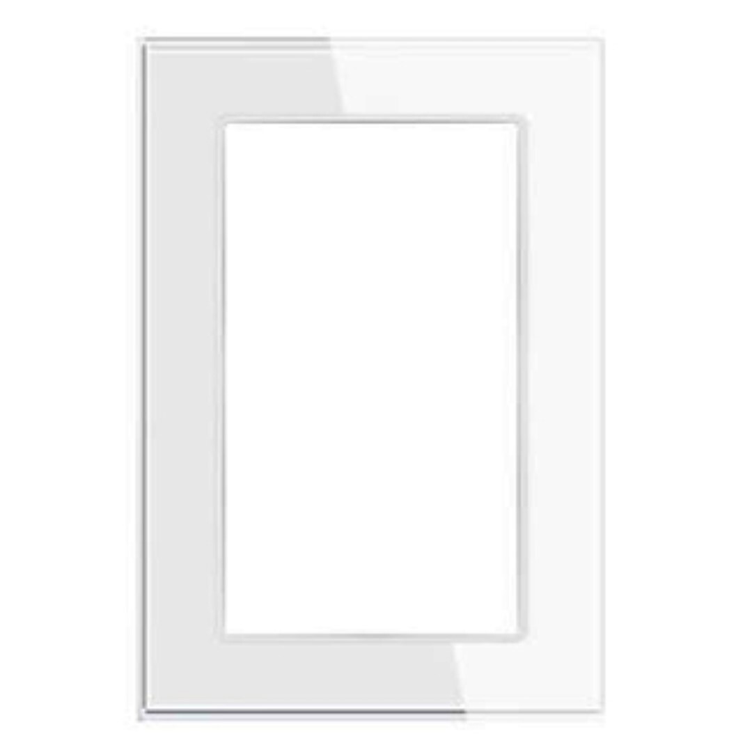 Изображение товара Рамка для розеток и выключателей Arlight FRM-Glare-GS-D-WH 1 пост стекло цвет белый