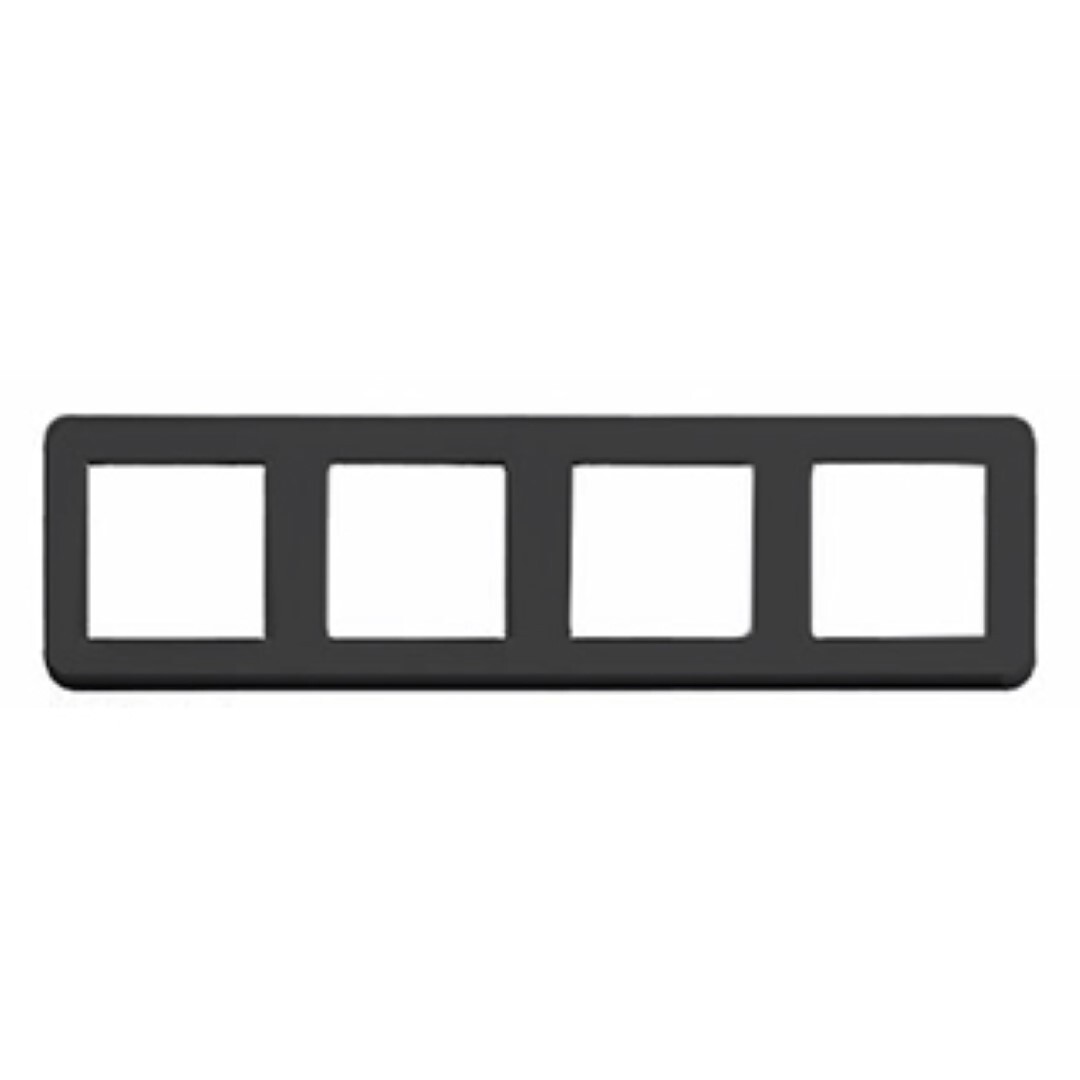 Изображение товара ARLIGHT FRM-Versa-PL-4-BK: рамка 4 поста, черная, 295х82х10 мм