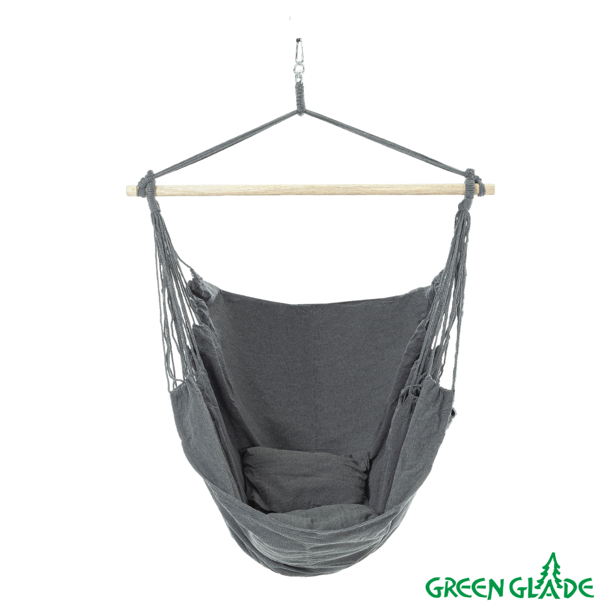 Изображение товара Гамак Green Glade G-058 хлопок с подушками и карманом 150x130 см Изображение товара Гамак Green Glade G-058 хлопок с подушками и карманом 150x130 см