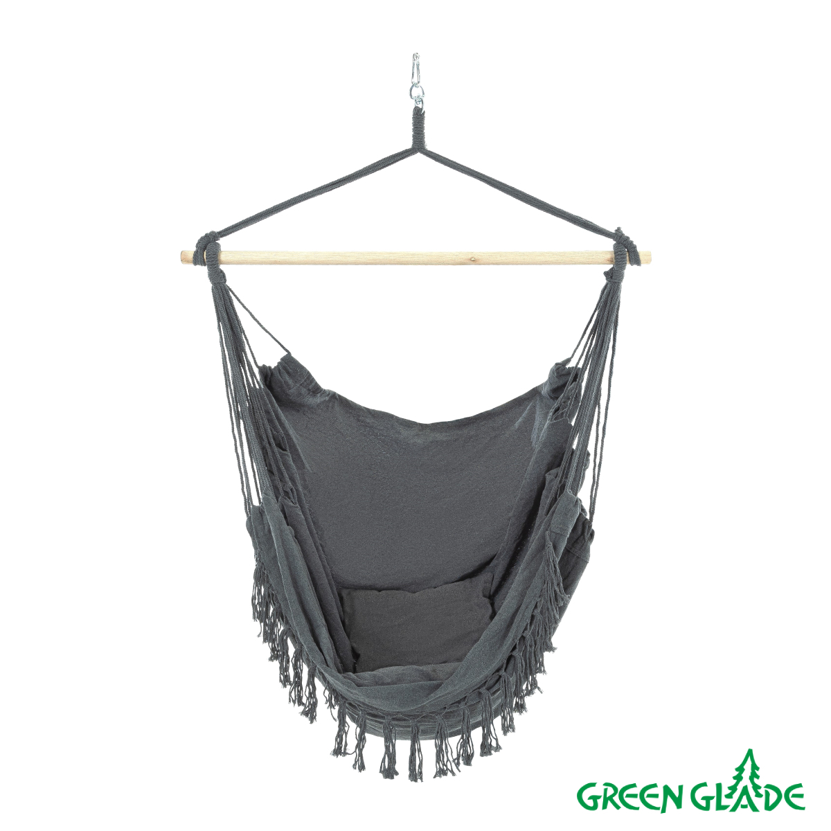 Изображение товара Гамак Green Glade G-060 хлопок 150x130 см серый / серебристый для отдыха на природе Изображение товара Гамак Green Glade G-060 хлопок 150x130 см серый / серебристый для отдыха на природе