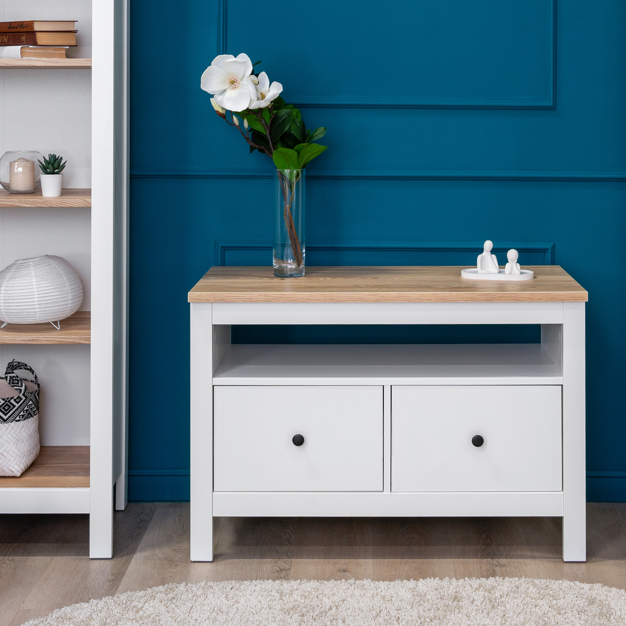 Изображение товара Тумба под телевизор Гуд Лакк 2 ящика серия САГА 90х62 см белый