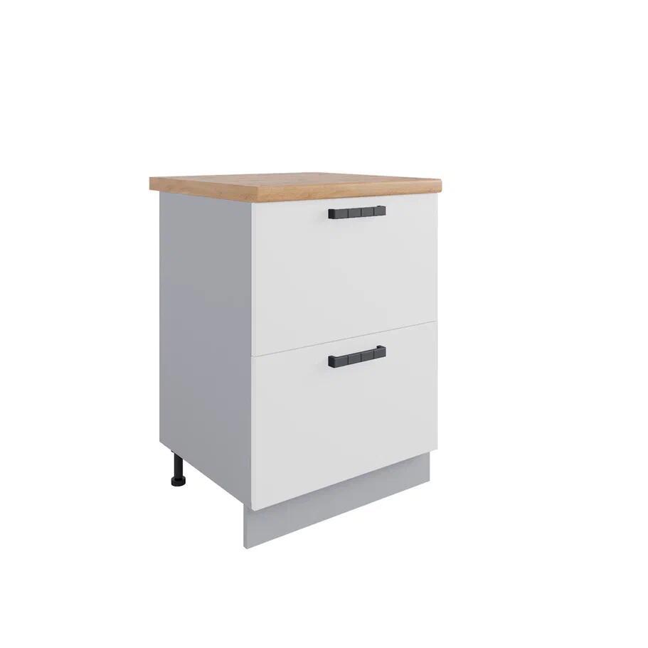 Изображение товара Кухонный шкаф напольный серия Nova 60x81.6x60 см ЛДСП Белый софт