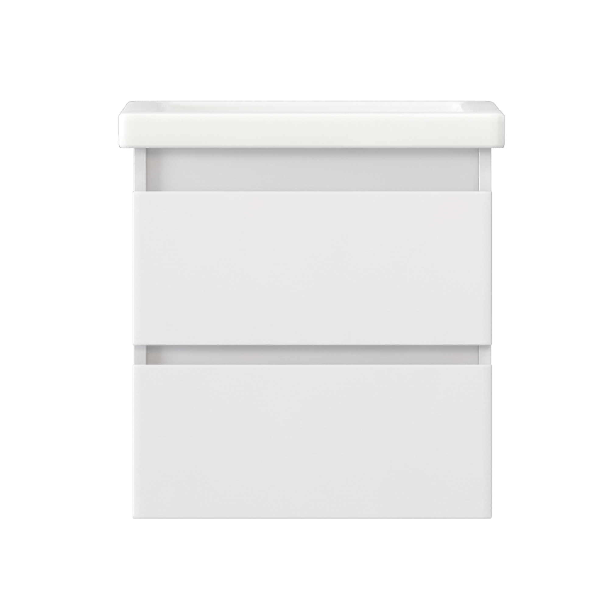 Изображение товара Тумба под раковину в ванную комнату Vigo Matteo белая влагостойкая ЛДСП 50 см