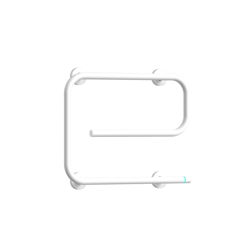 Изображение товара Полотенцесушитель электрический Bauedge E White AF0038 530x410 мм 32 Вт E-образный цвет белый матовый