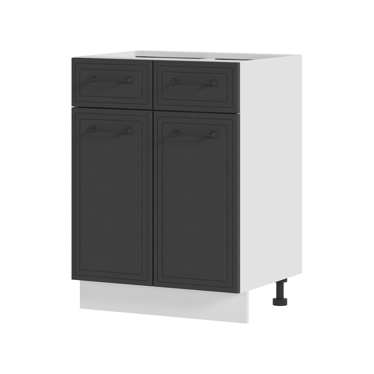 Изображение товара Напольный шкаф Индира с 2 ящиками и 2 дверями, 60x81.6x47.8 см, цвет темно-серый