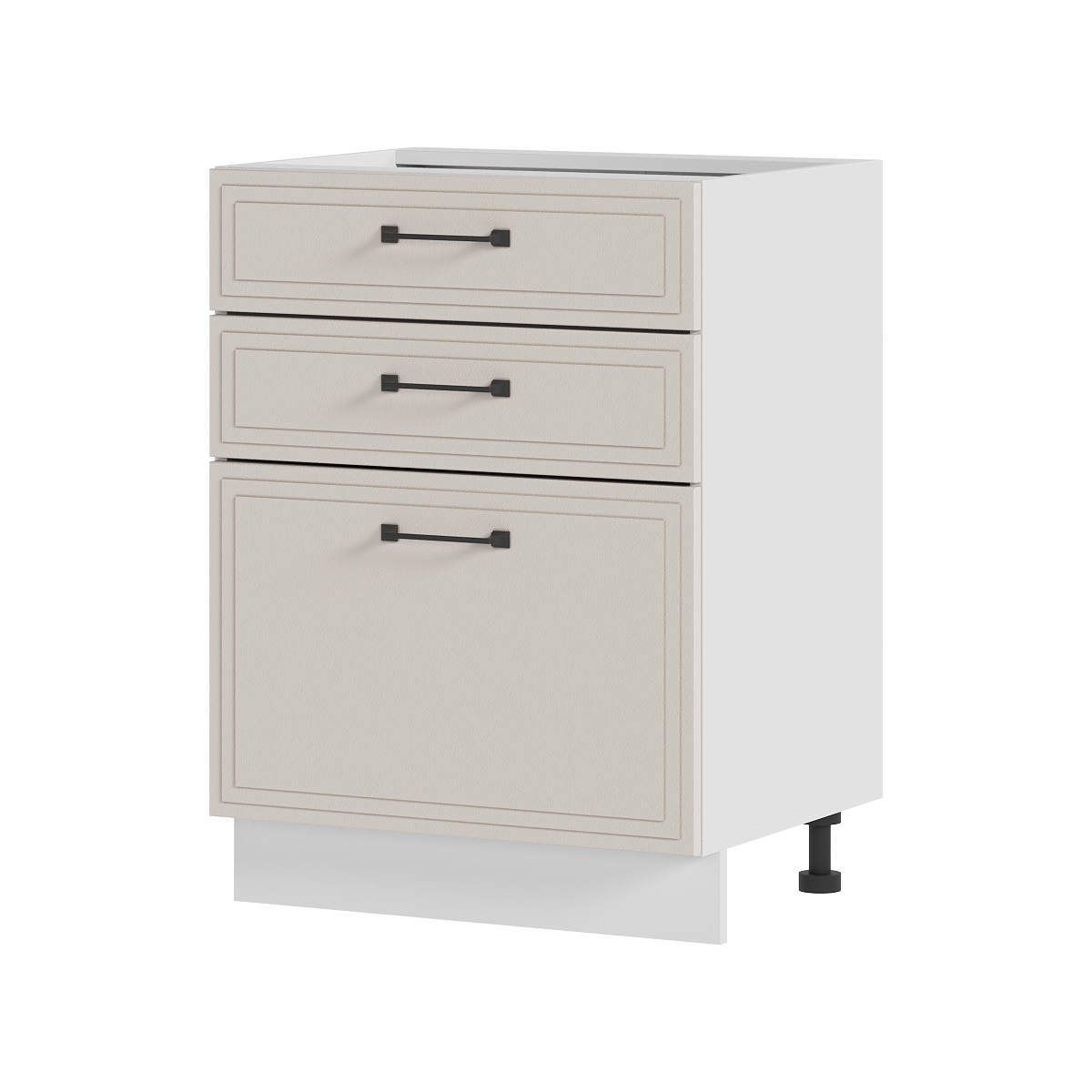 Изображение товара Напольный шкаф Индира 60x81.6x47.8 см с 3 ящиками и ручками скоба