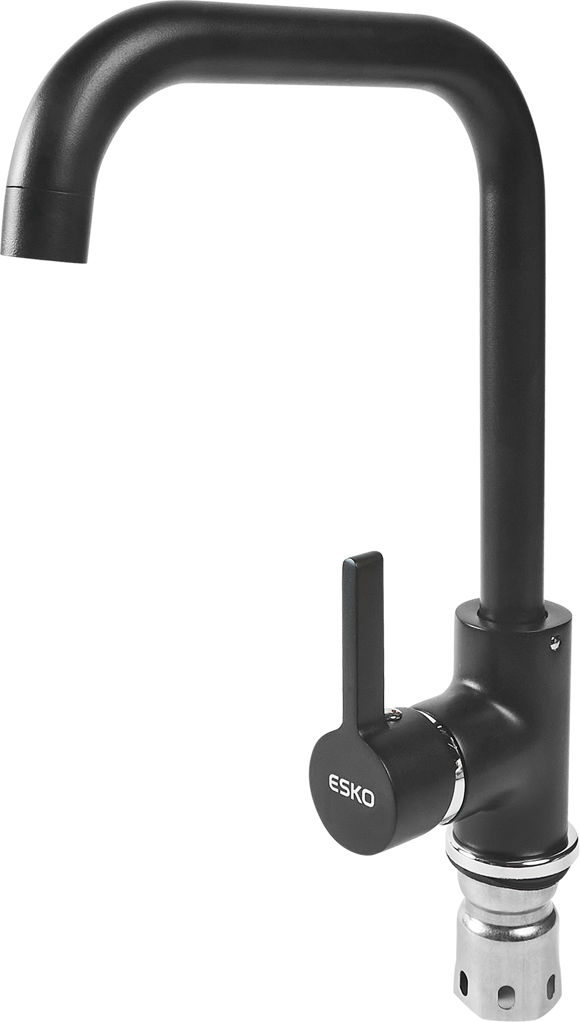 Изображение товара Смеситель для кухни Esko K37 32.5 см черный однорычажный с поворотным изливом