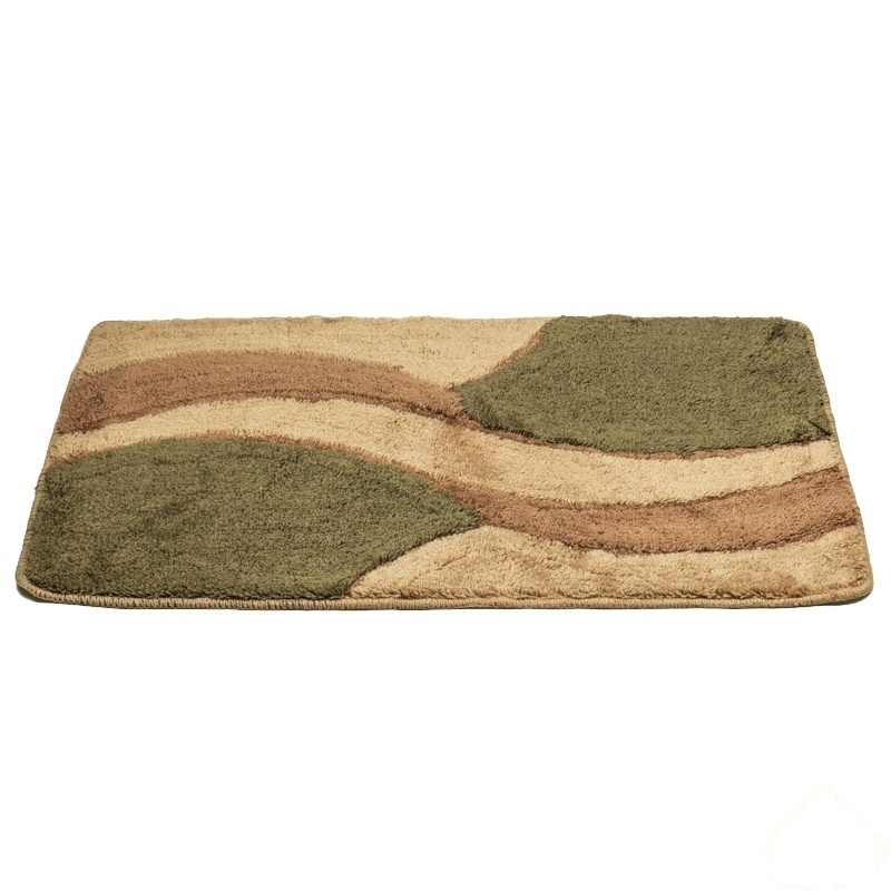 Изображение товара Коврик Волна 80x50 см дял ванной, фисташковый