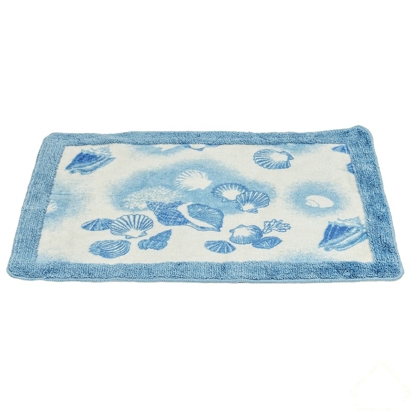 Изображение товара Коврик для ванной комнаты Sea Snail голубой, 60x90 см