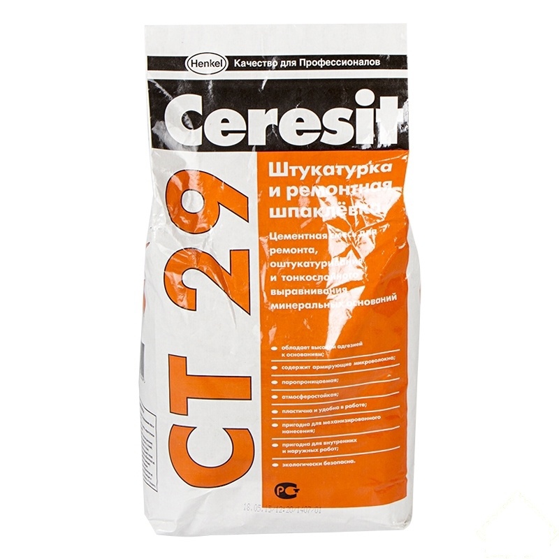 Изображение товара Штукатурка и ремонтная шпаклевка Ceresit CT29 5 кг