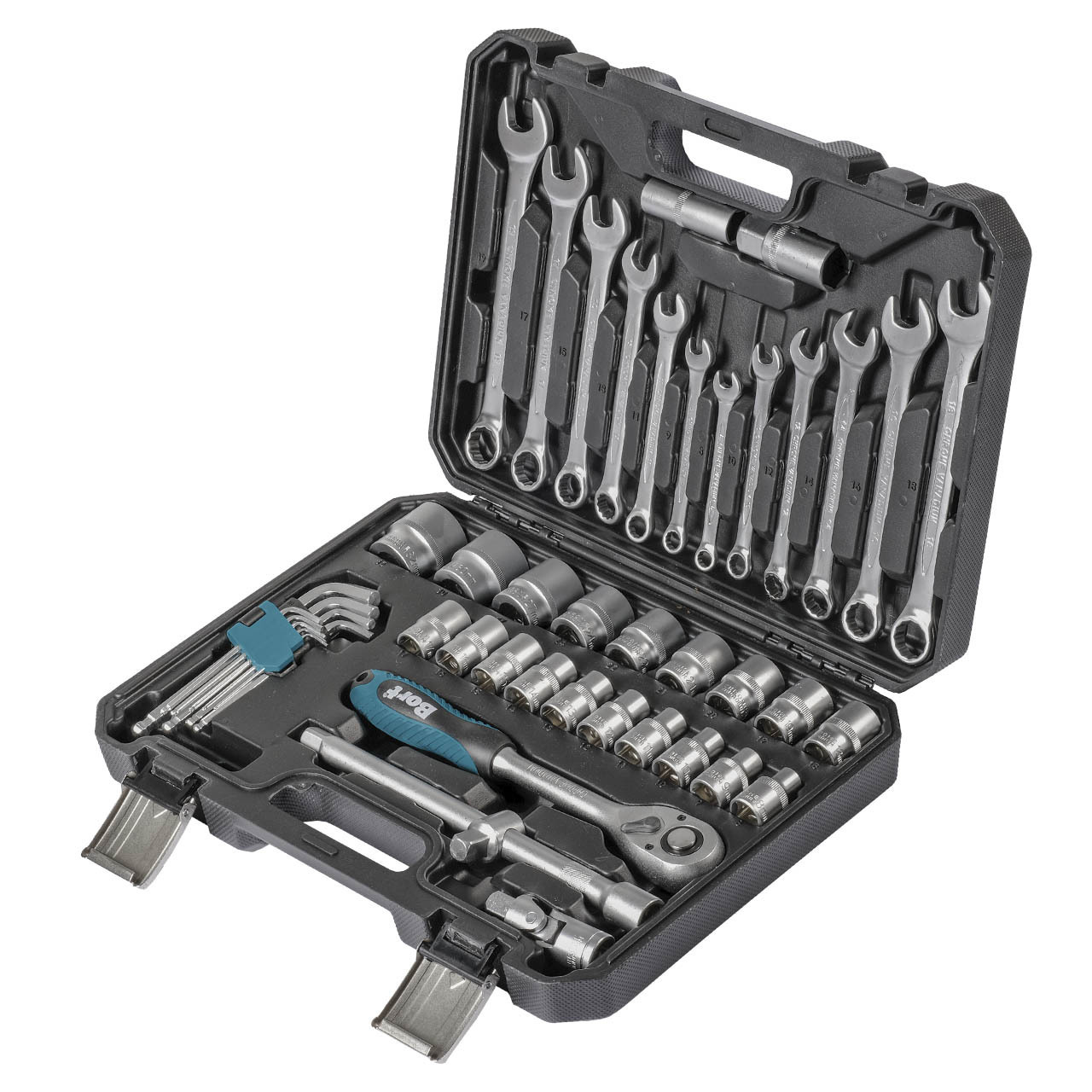 Изображение товара Набор инструментов Bort BTK-47, 47 предметов, кейс, гарантия 2 года