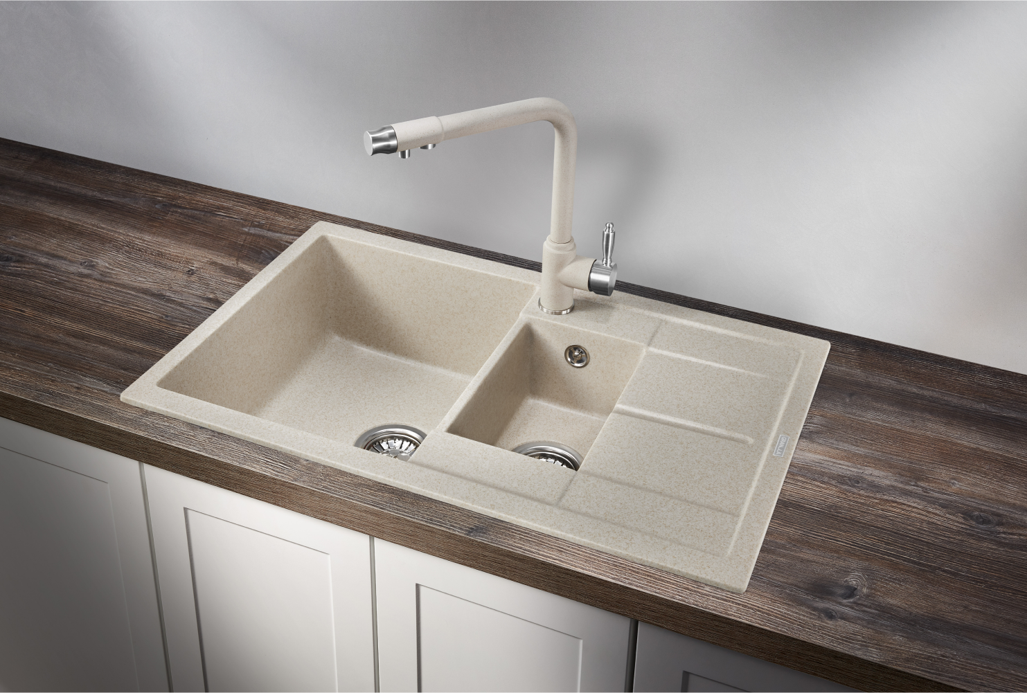 Изображение товара Кухонная мойка Granula GR-7802 кварцевая 775x495 мм Пирит