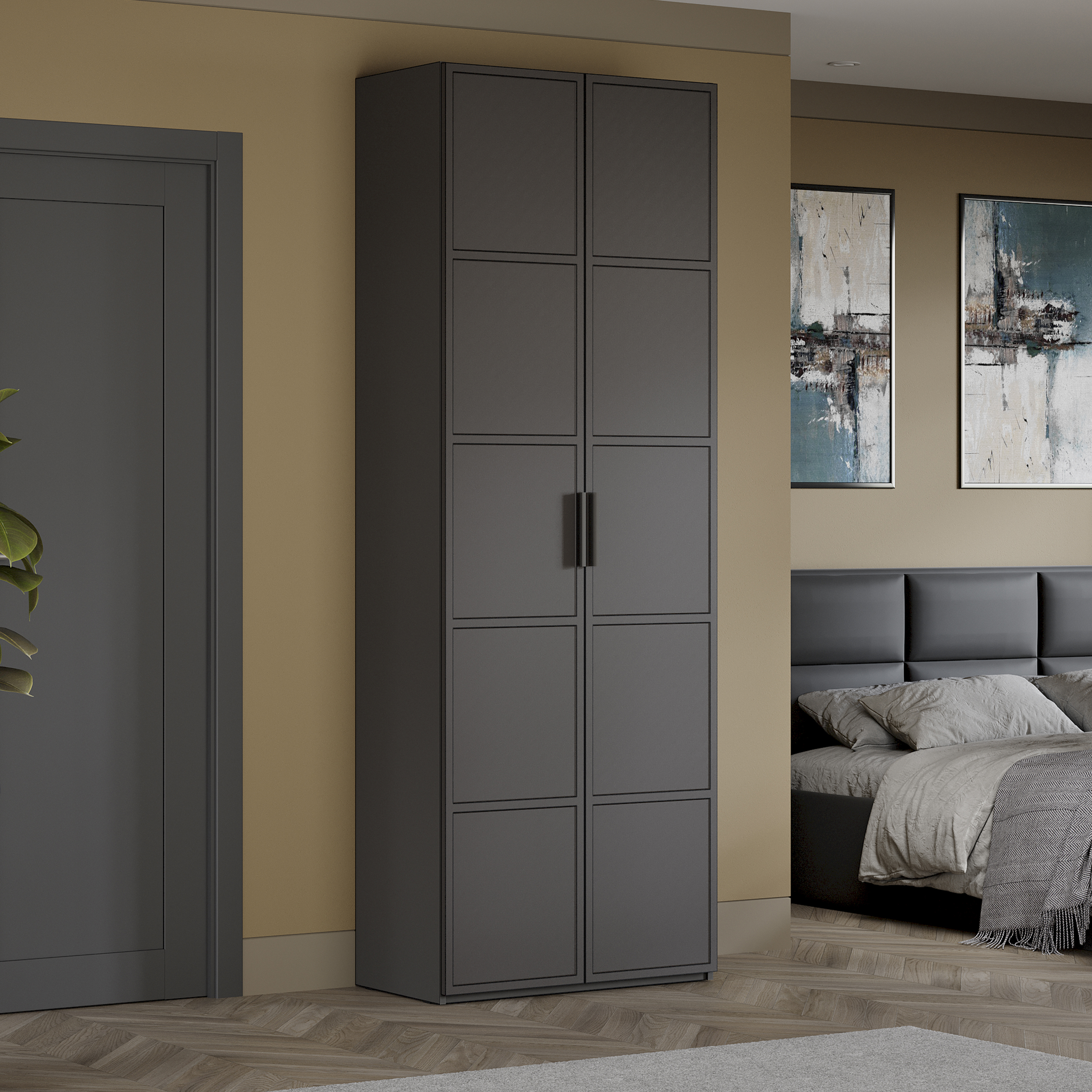 Изображение товара Шкаф распашной Трия 80x225x42 см с современным дизайном