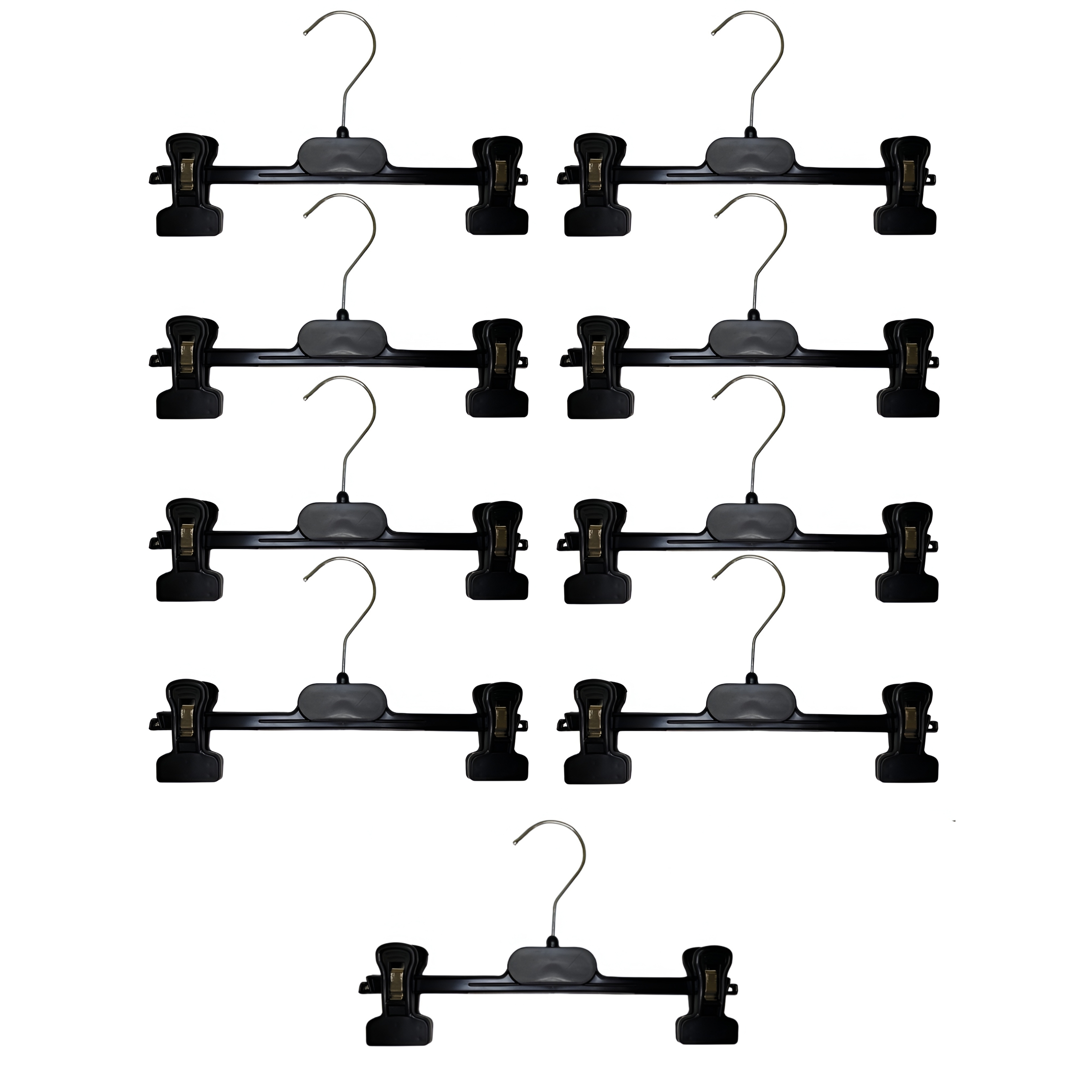 Изображение товара Вешалка для брюк Valexa БВ-6 25.5x15x1 см комплект 9 шт черная пластиковая