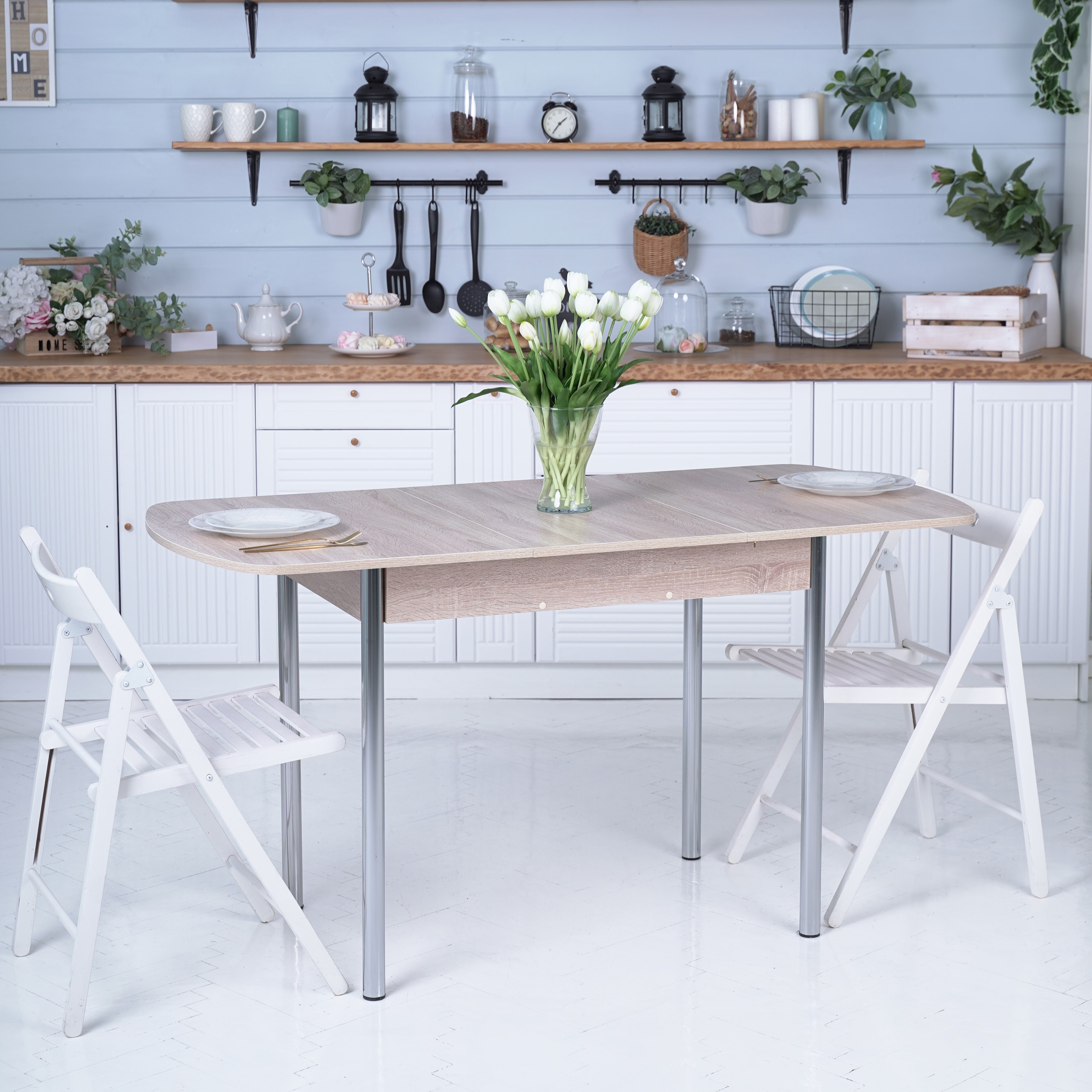 Изображение товара Обеденный стол овальный Frenesie Джаз 110x70 см дуб сонома