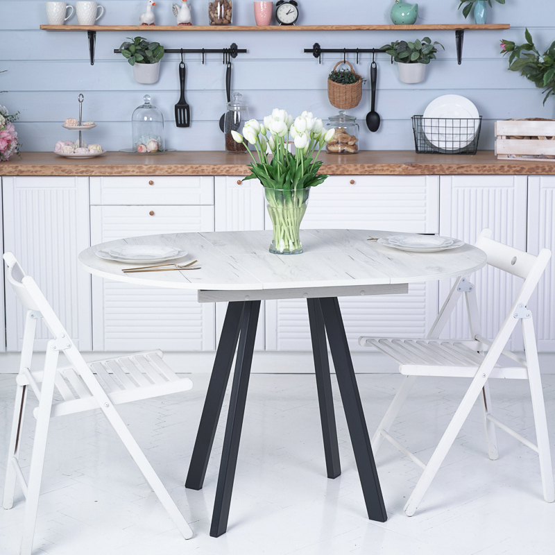 Изображение товара Кухонный круглый раздвижной стол Frenesie 85x85 см