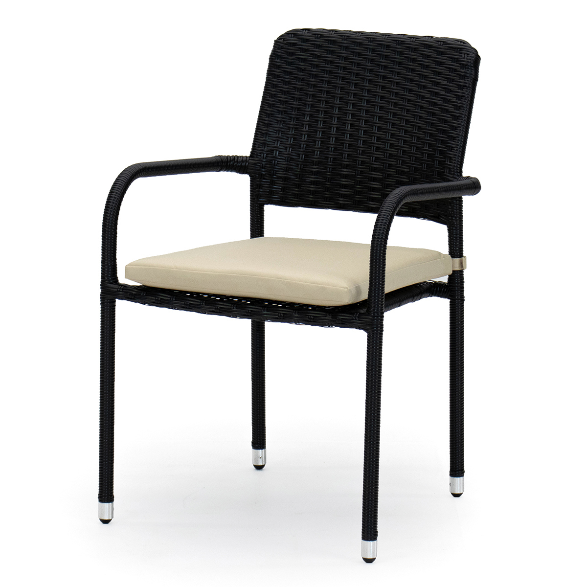 Изображение товара Садовое кресло Kornera Сконто черное с подушкой