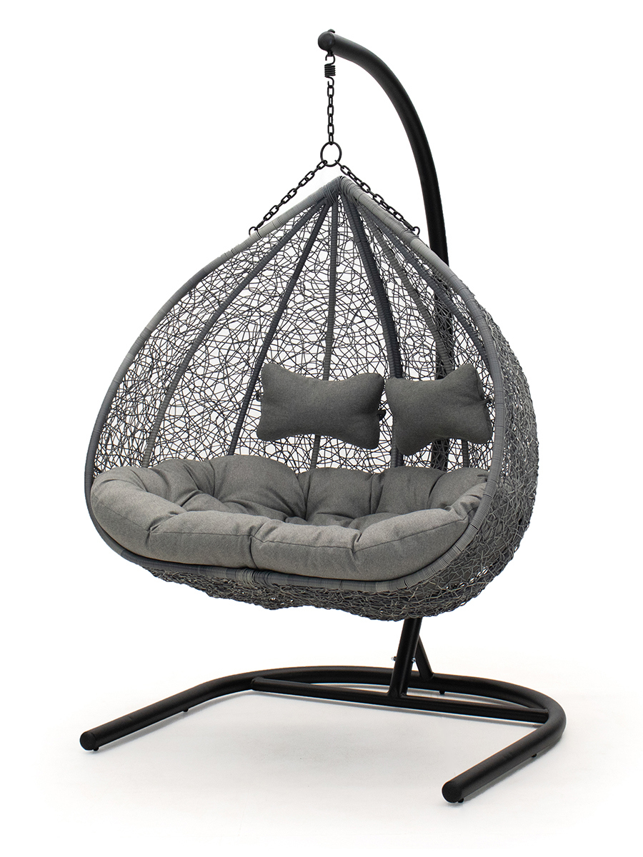 Изображение товара Кресло подвесное Джемини Kornera 2-х местное серое 220 кг Россия