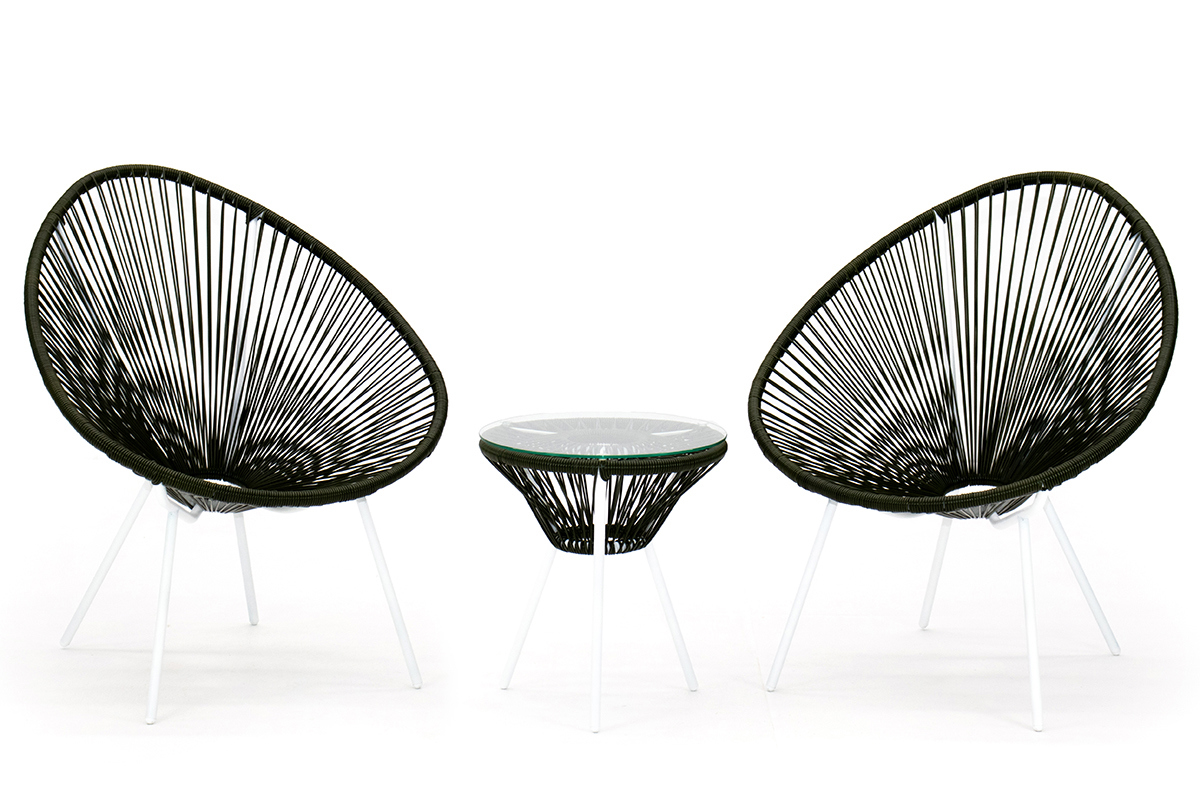 Изображение товара Набор садовой мебели Корнера Акапулько 2 персоны из искусственного ротанга зеленый