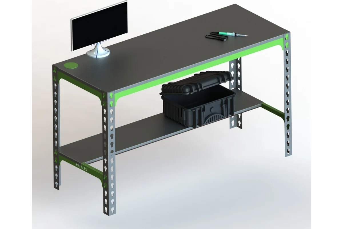 Изображение товара Металлический верстак Metalex SMM751340 1300x400 мм нагрузка 260 кг Россия