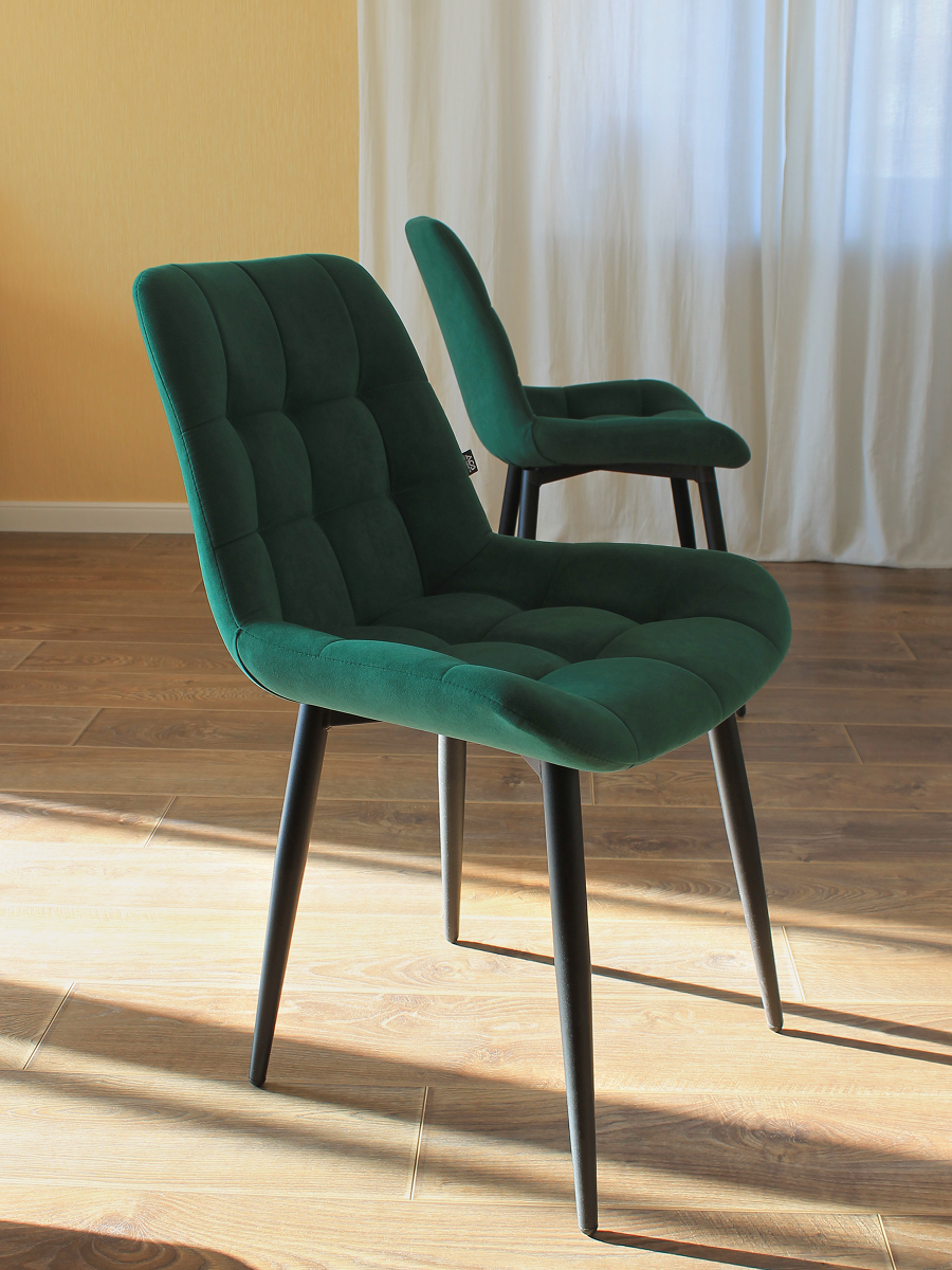 Изображение товара Стул Дсв мебель 62397 50x85x41 см велюр цвет зеленый