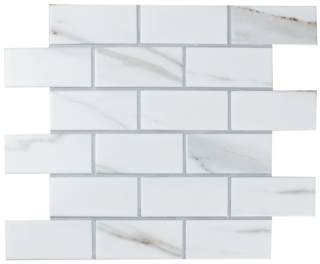 Изображение товара Декоративная мозаика Вива Brick Calacatta Gold 29.55x29.1 см белая