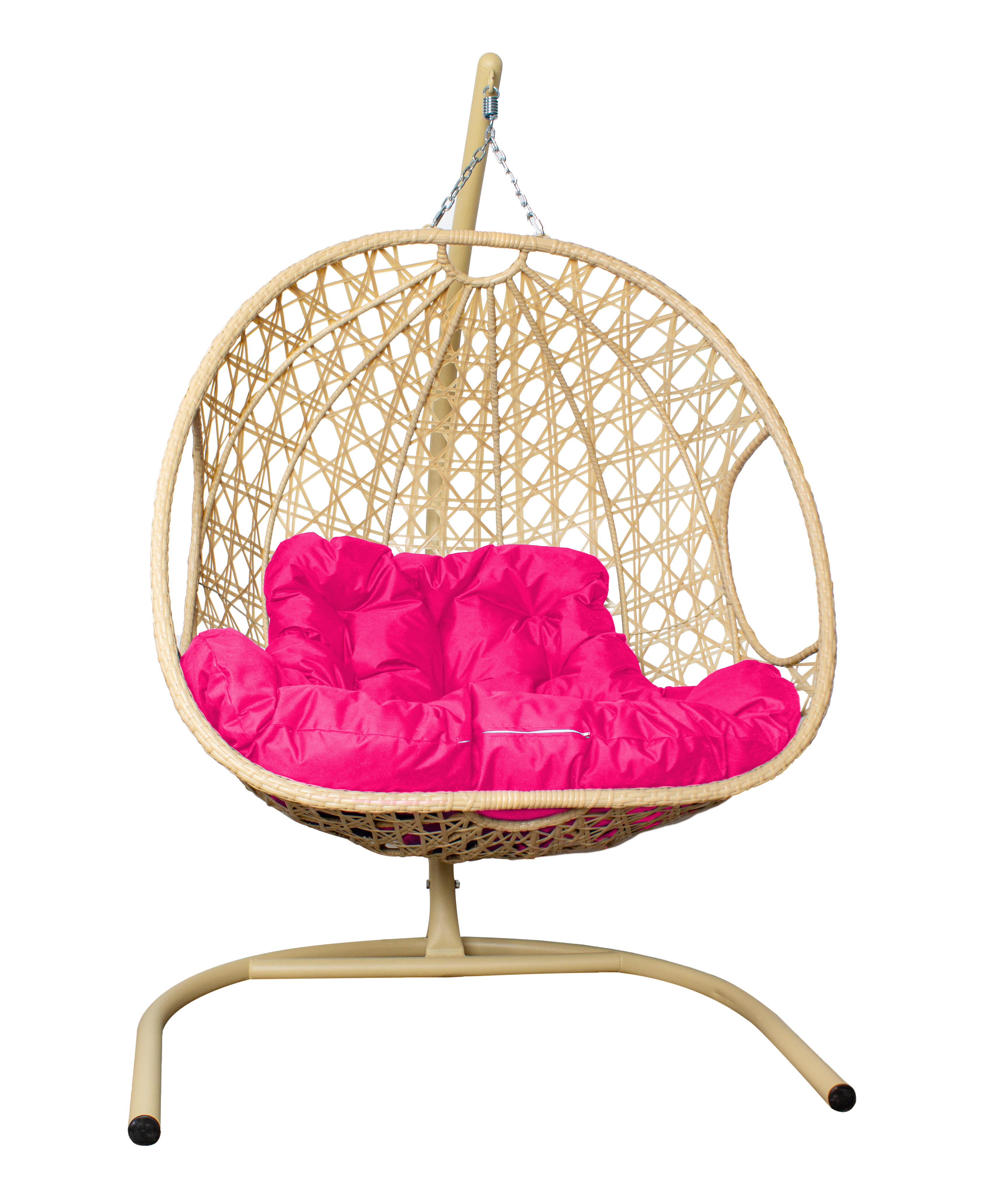 Изображение товара Кресло подвесное двухместное M-group 11510508 с искусственным ротангом и подушкой бежевое