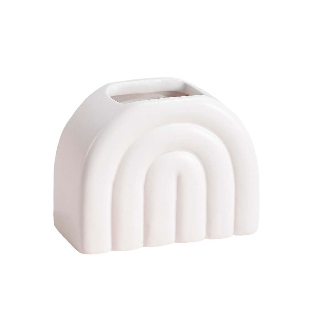 Изображение товара Стакан для щеток Триумф из керамики белый для ванной комнаты