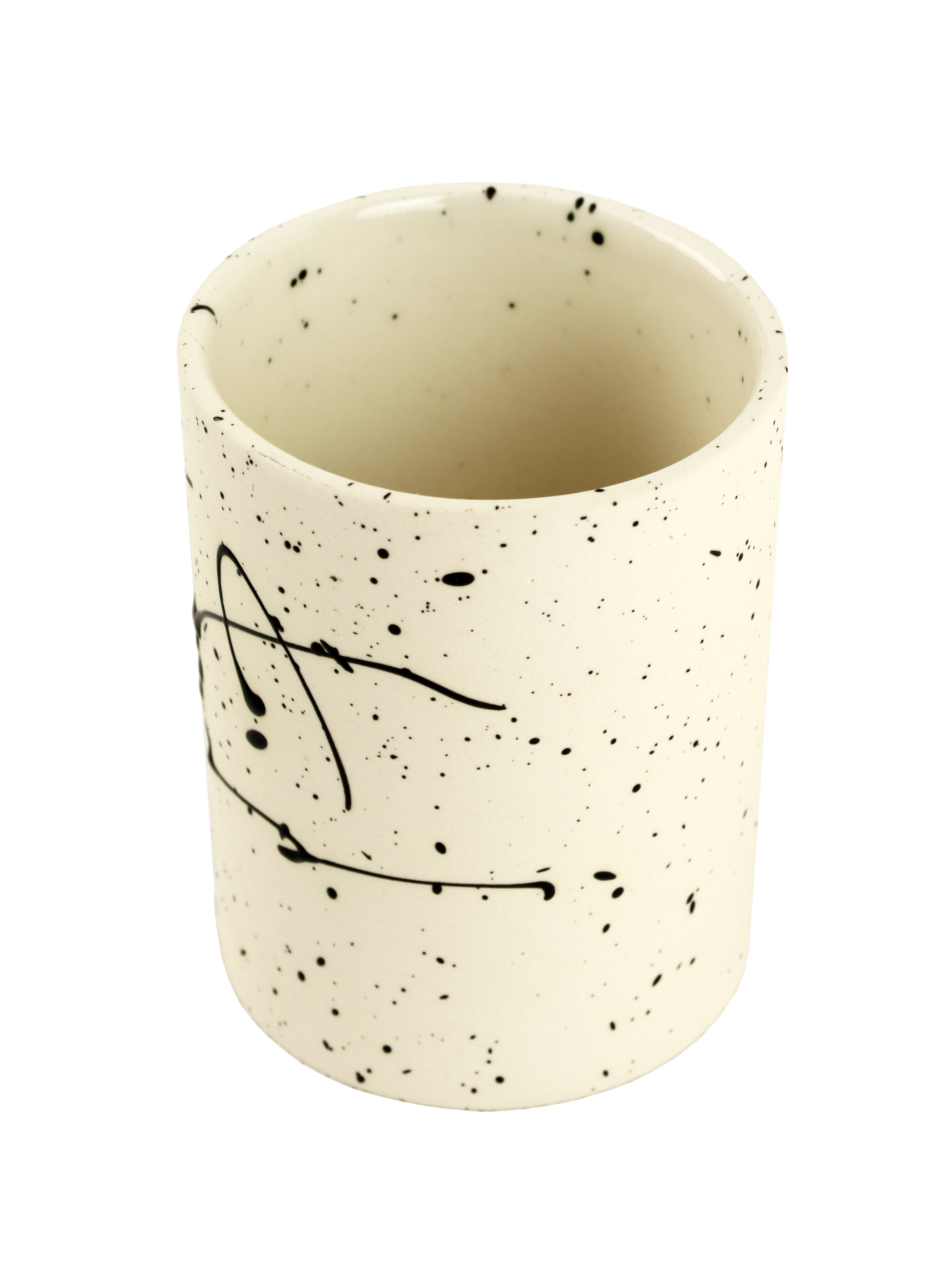 Изображение товара Стакан для зубных щеток Дали из керамики белый стильный