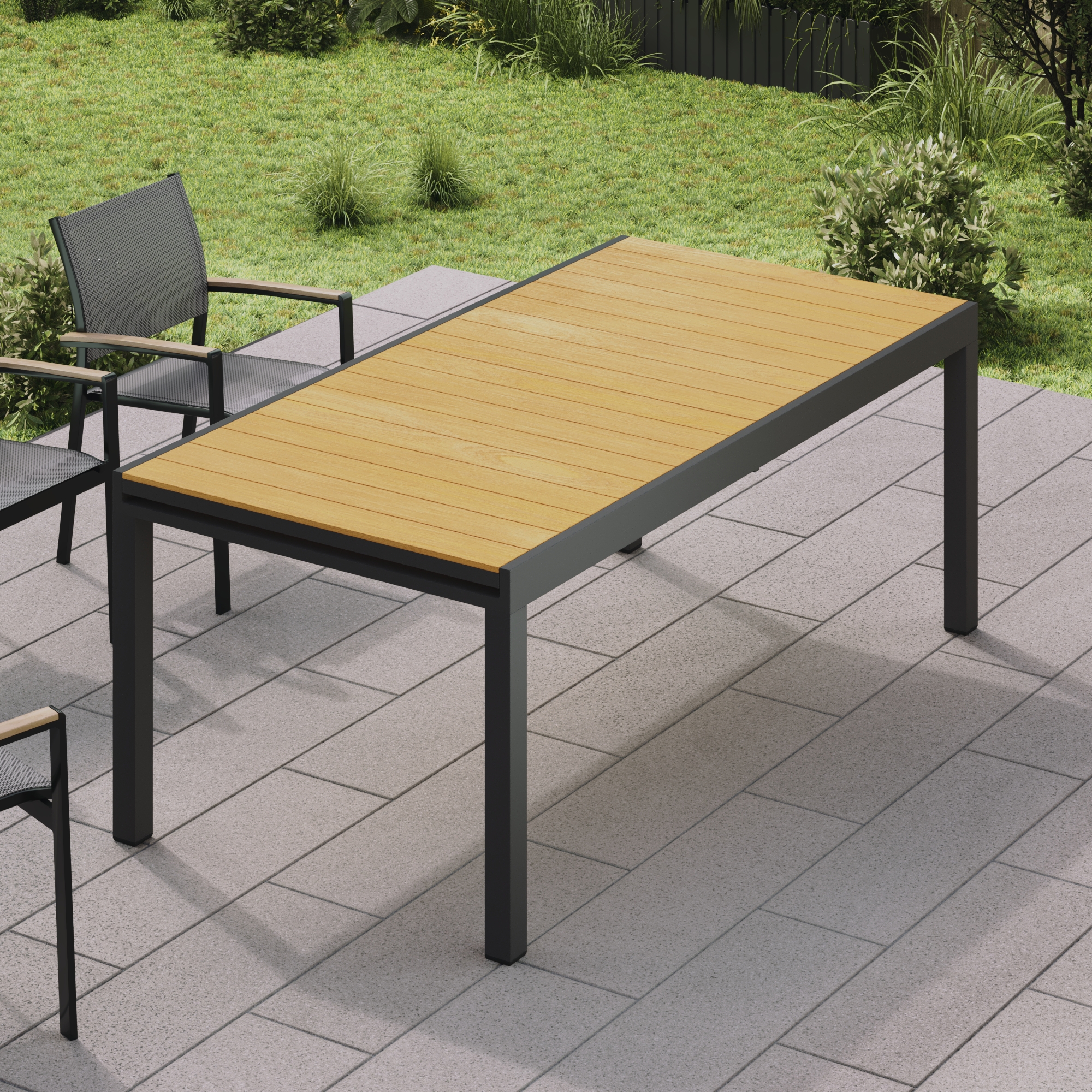 Изображение товара Раздвижной садовый стол BEGINIA Beshtau 180-240x100x75 см алюминий бежевый