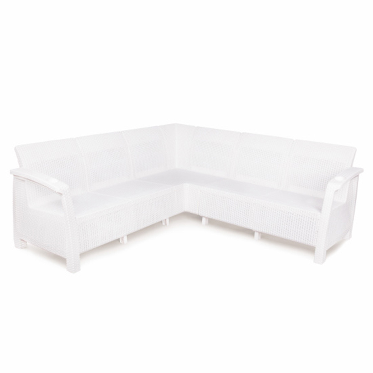 Изображение товара Диван садовый Альтернатива 230151 200x200x79 см пластик белый