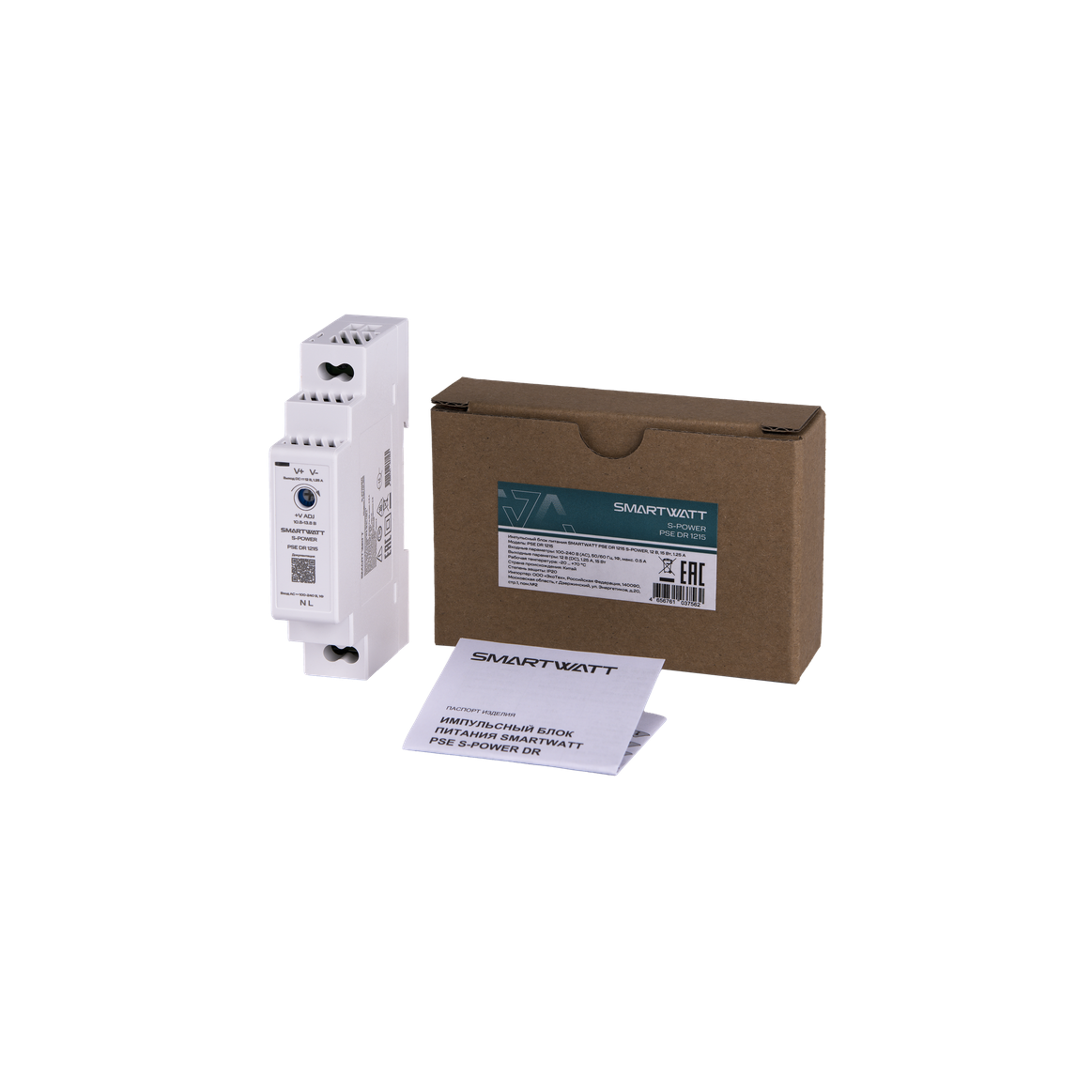 Изображение товара Импульсный блок питания Smartwatt PSE DR 1215 S-Power 12 В 15 Вт 125 А