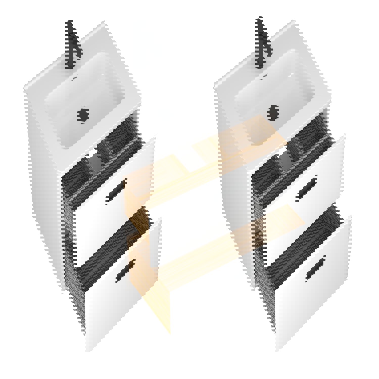 Изображение товара Тумба под раковину Veneciana Tuscany 61x60 см с раковиной Rimini 600 белый матовый