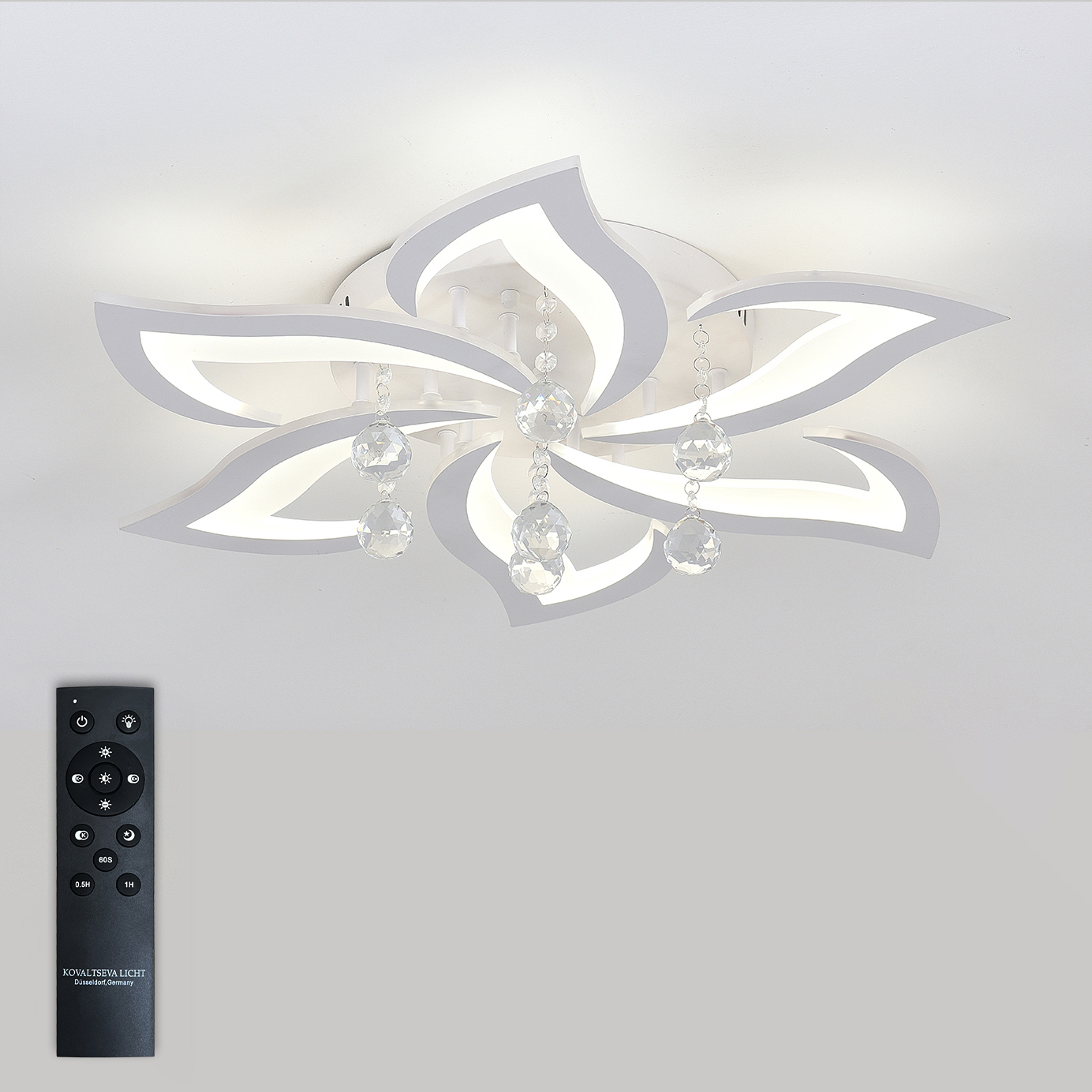 Изображение товара Люстра потолочная светодиодная NATALI KOVALTSEVA LED LAMPS 81238 OLIMP 24 м² изменение оттенков белого цвет белый