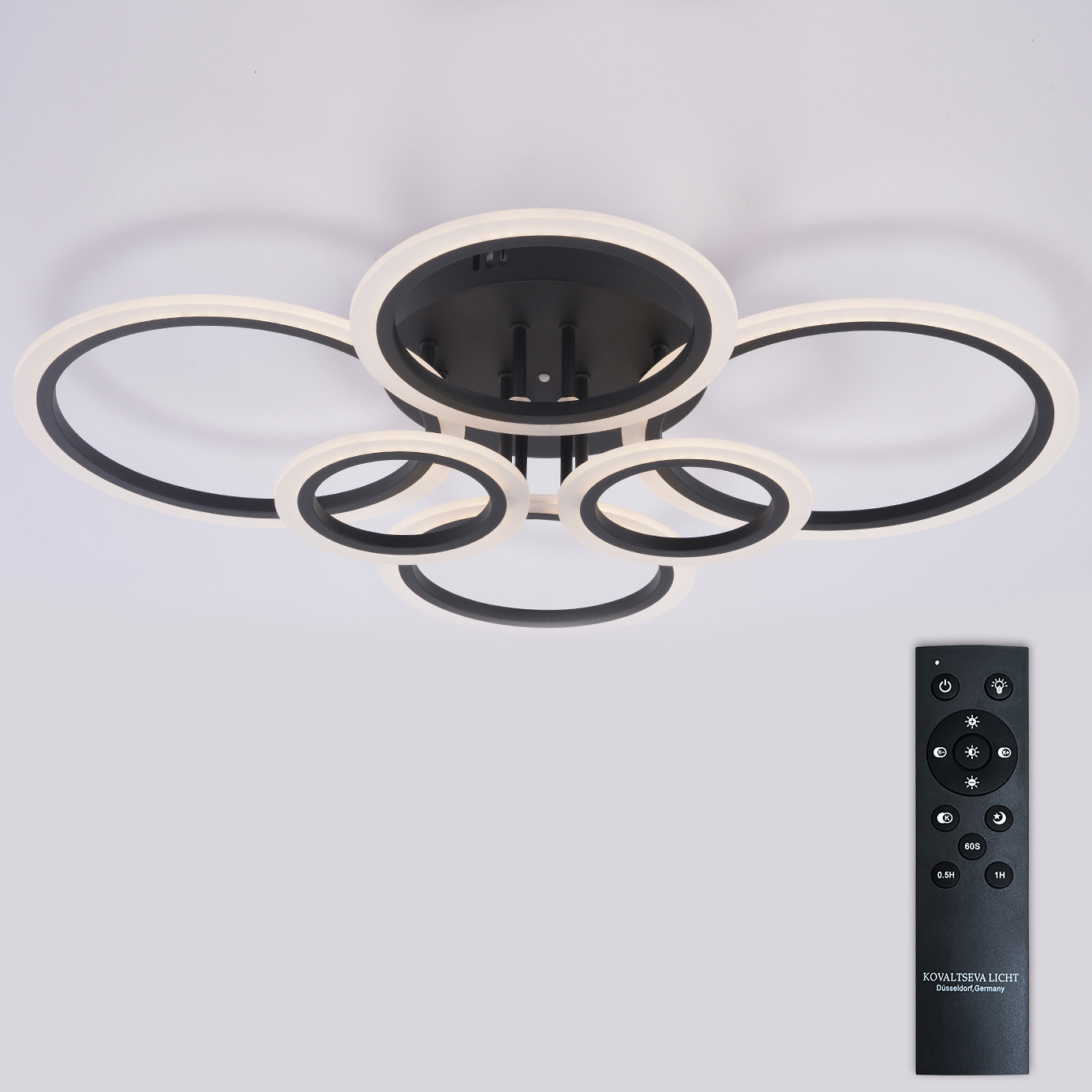 Изображение товара Современная светодиодная люстра потолочная Natali Kovaltseva Home с пультом и регулировкой цвета