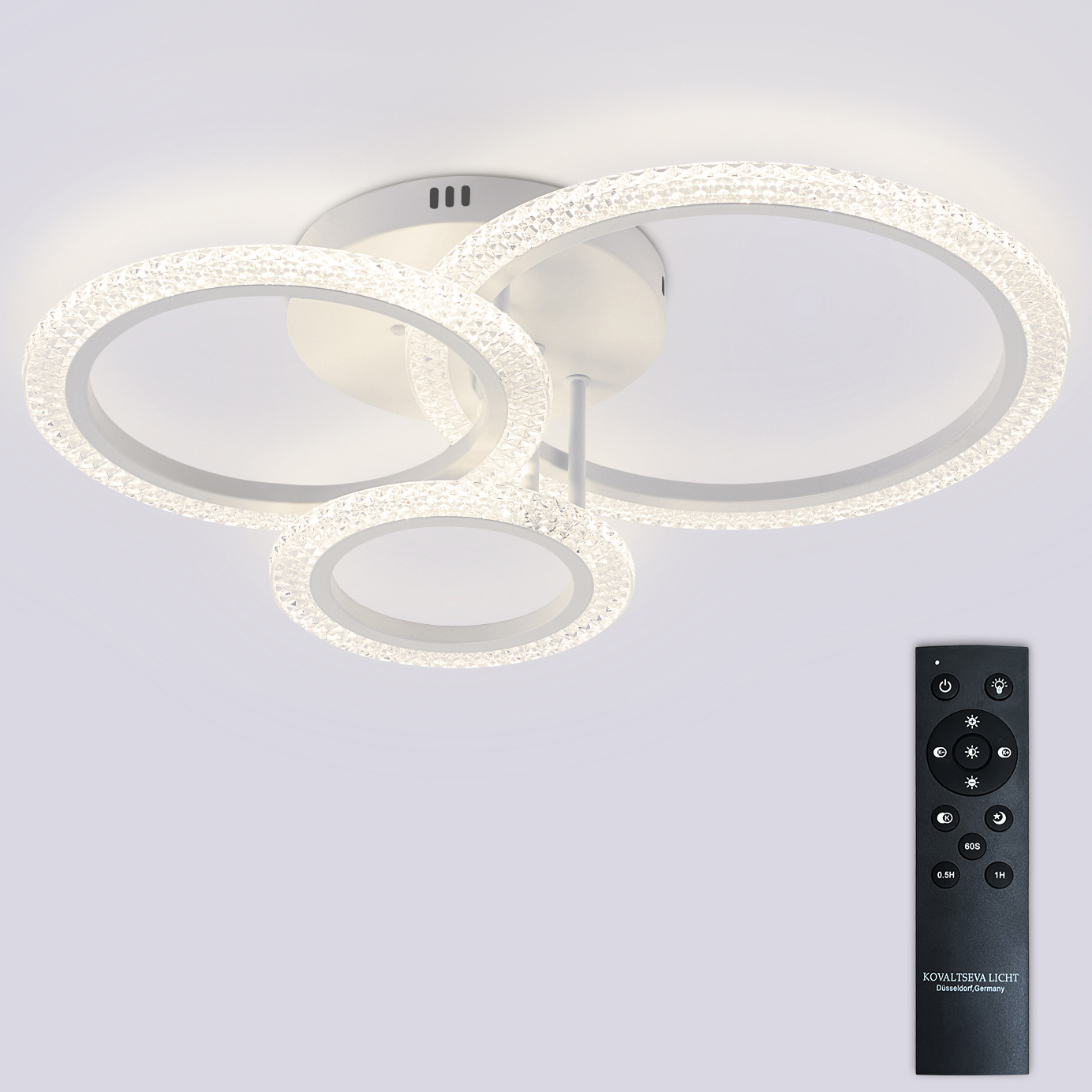 Изображение товара Люстра потолочная светодиодная Natali Kovaltseva 81451 Pure с пультом регулировкой белый