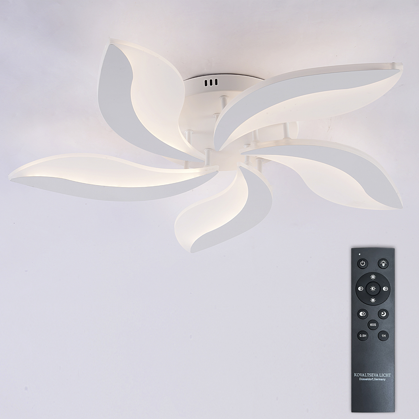 Изображение товара Люстра потолочная светодиодная Natali Kovaltseva с пультом 14м² регулировка белый свет