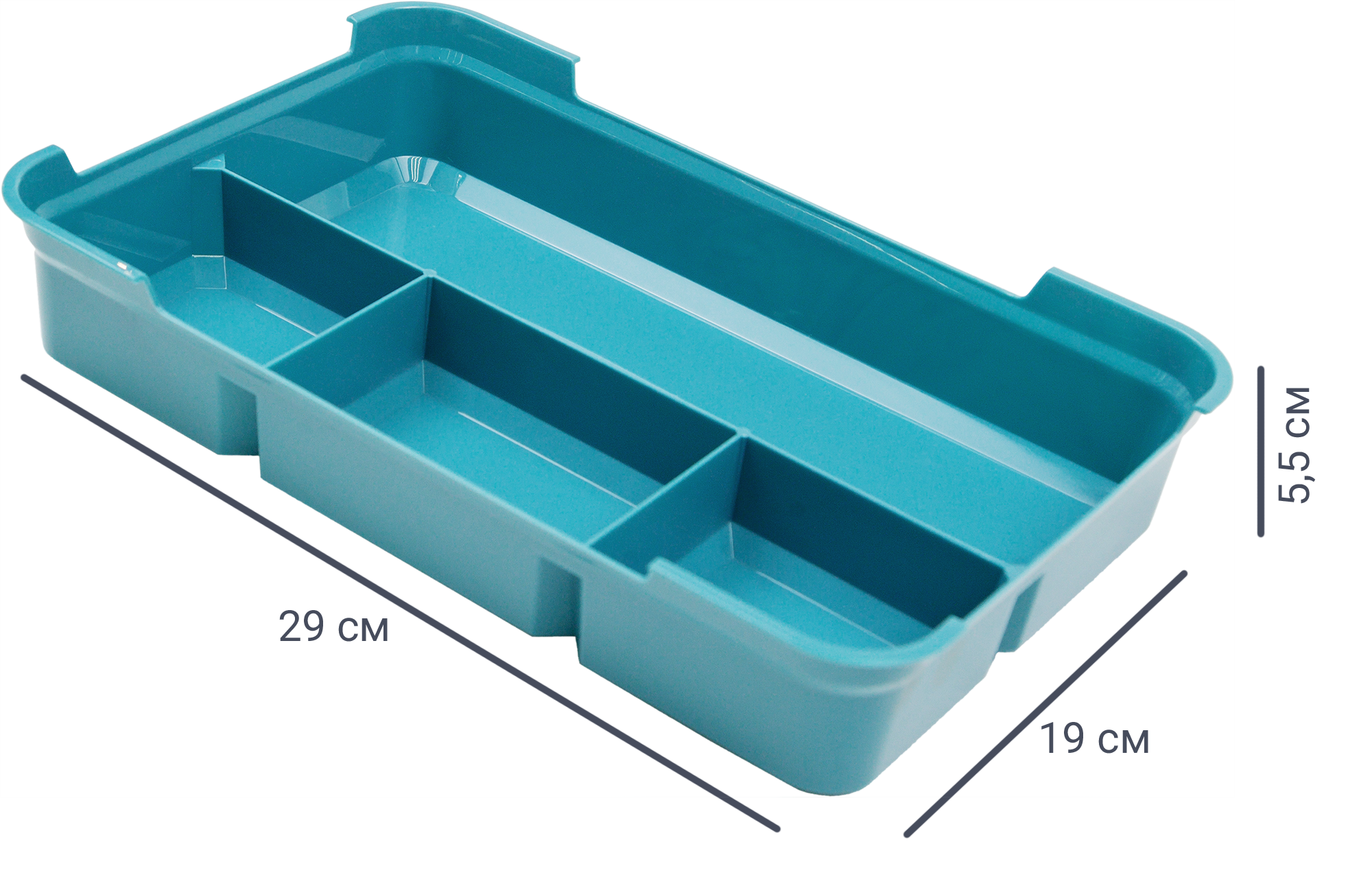 Изображение товара Органайзер для мелочей 26.5x5x17 см пластиковый разноцветный