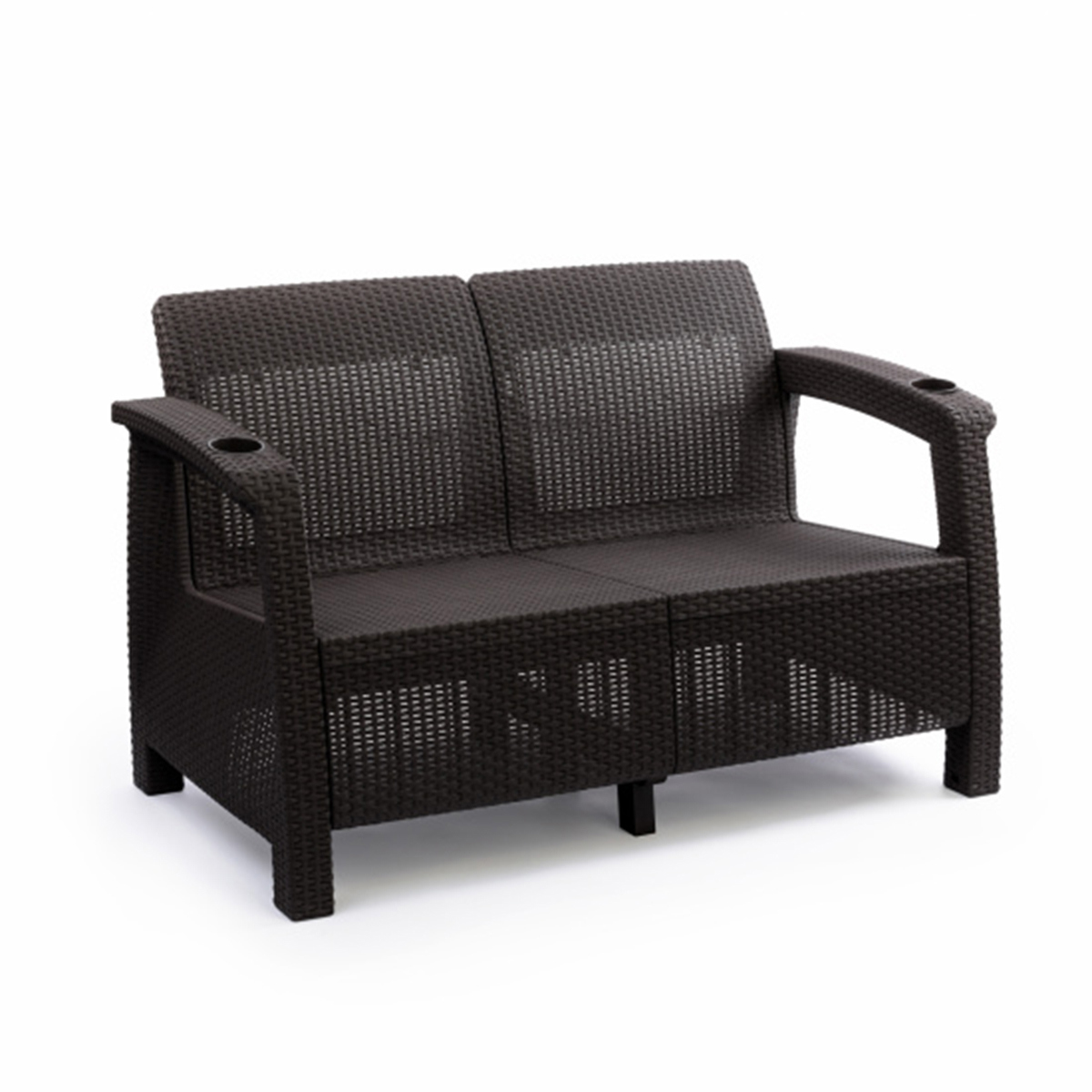 Изображение товара Диван садовый Альтернатива Ротанг Плюс 127 см х 70 см х 79 см полипропилен коричневый