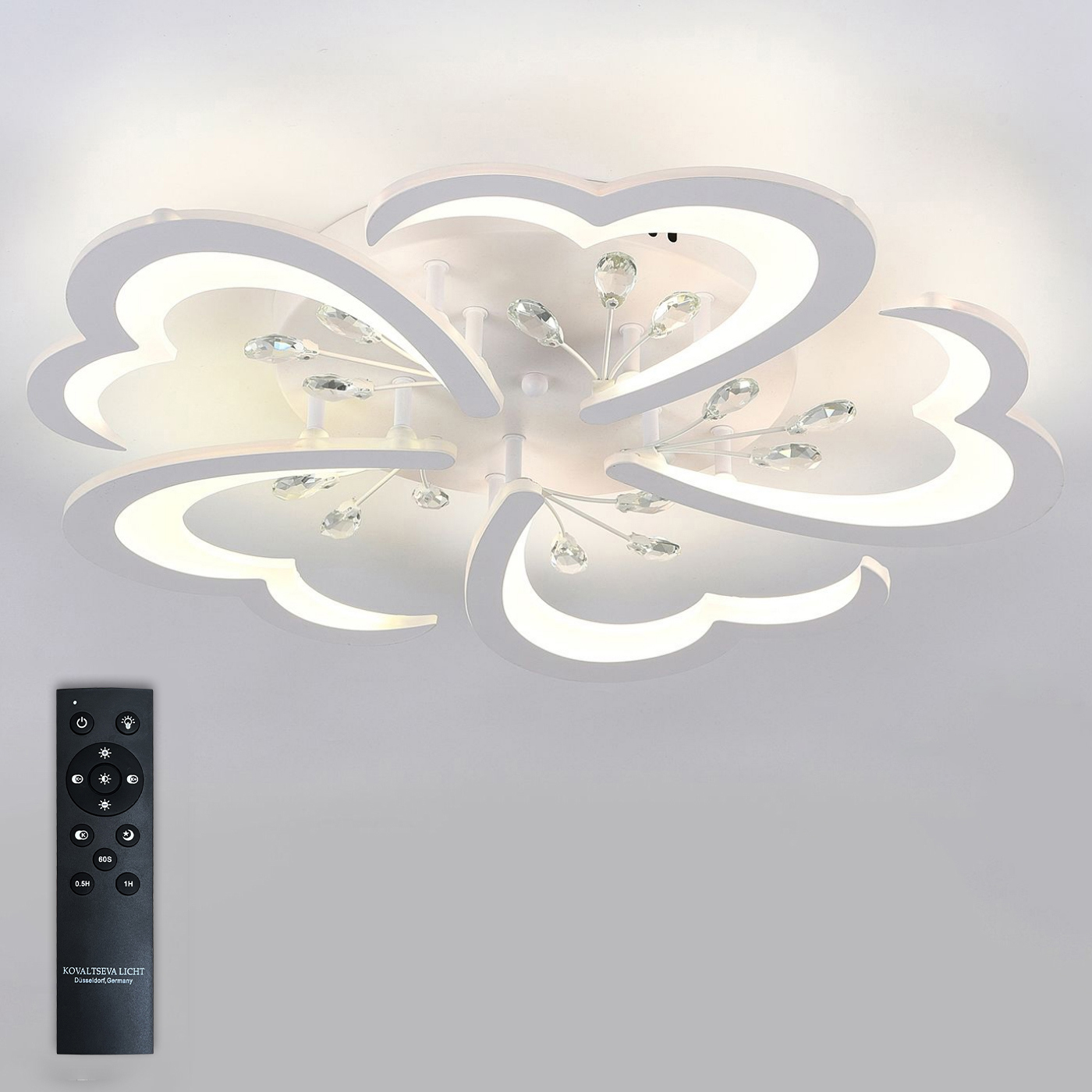 Изображение товара Люстра потолочная светодиодная NATALI KOVALTSEVA LED LAMPS 81120/5C CORE 18 м² изменение оттенков белого цвет белый