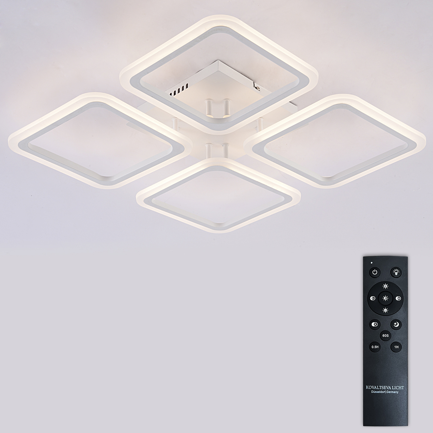 Изображение товара Люстра потолочная светодиодная Natali Kovaltseva Spektr с пультом управления 18 м² белый